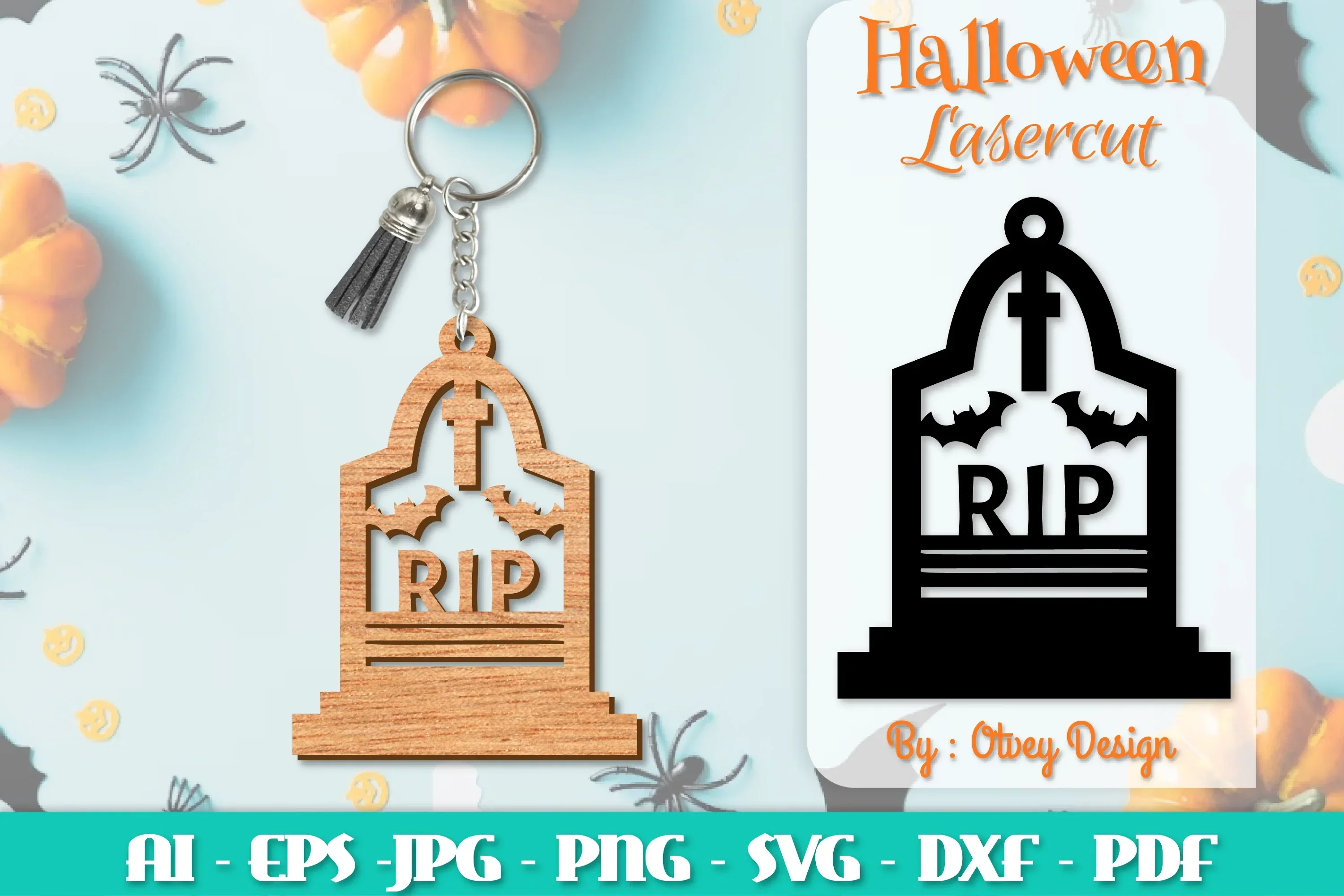Keychain Halloween Lasercut SVG Bundle