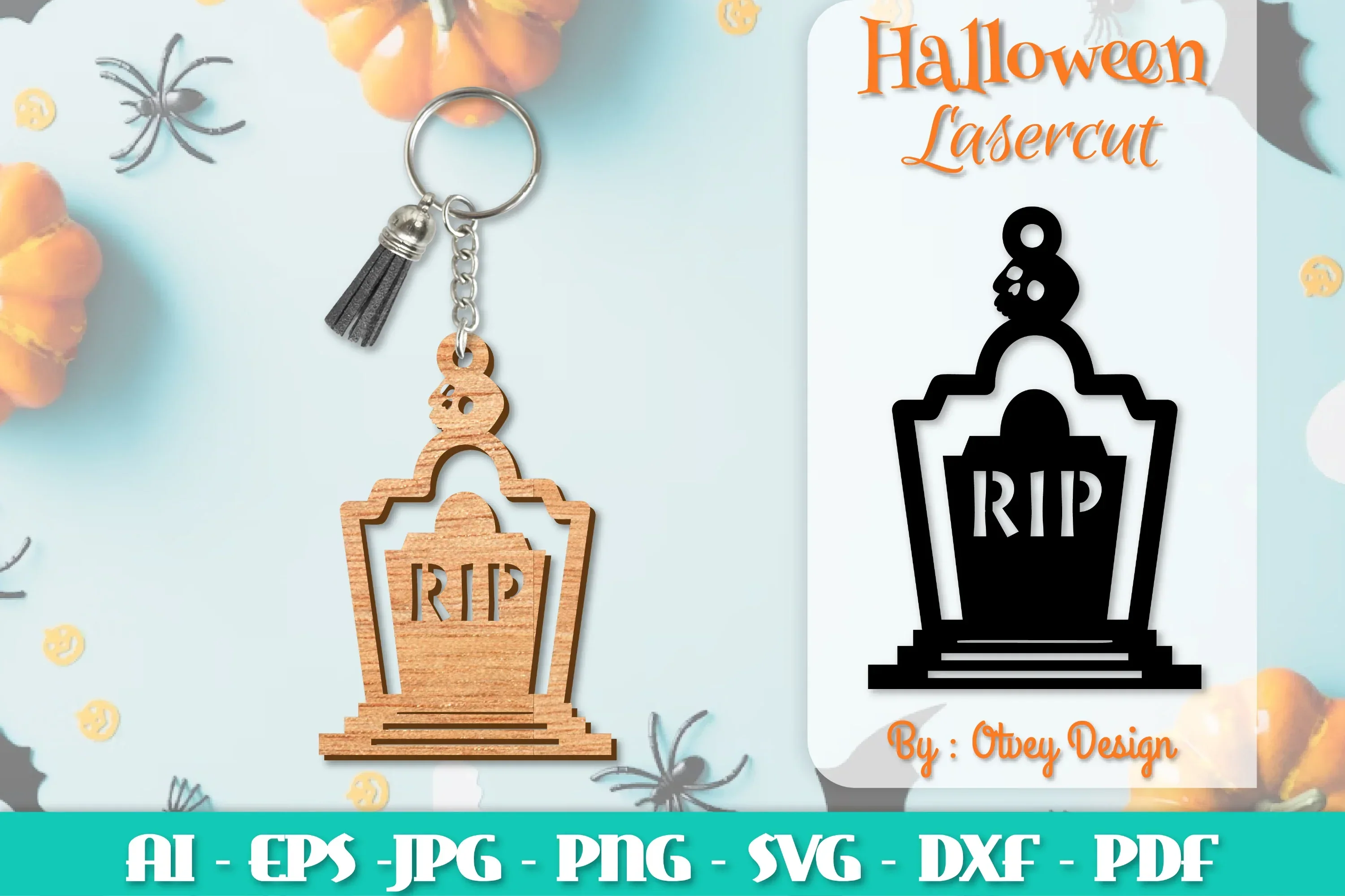 Keychain Halloween Lasercut SVG Bundle