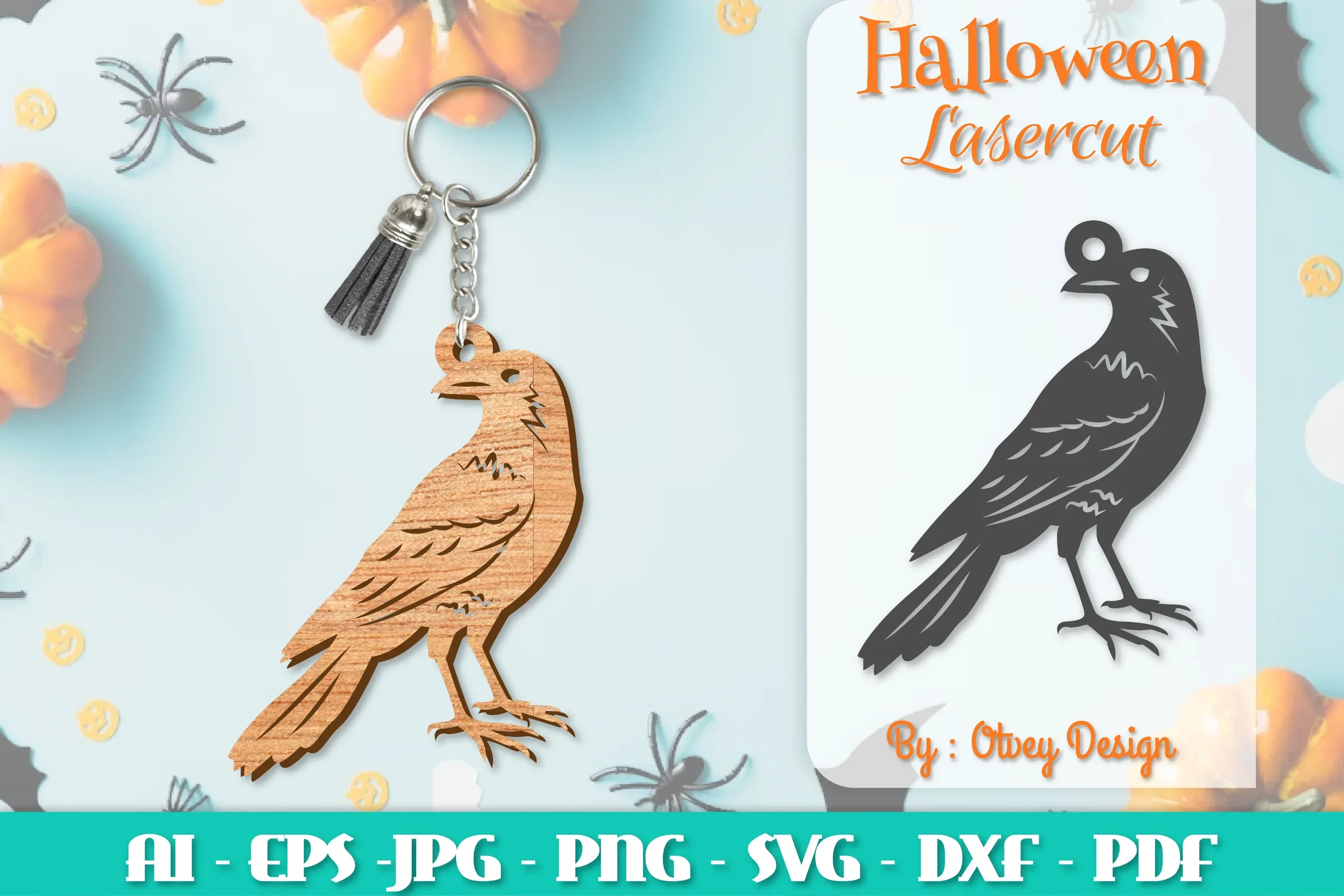 Keychain Halloween Lasercut SVG Bundle