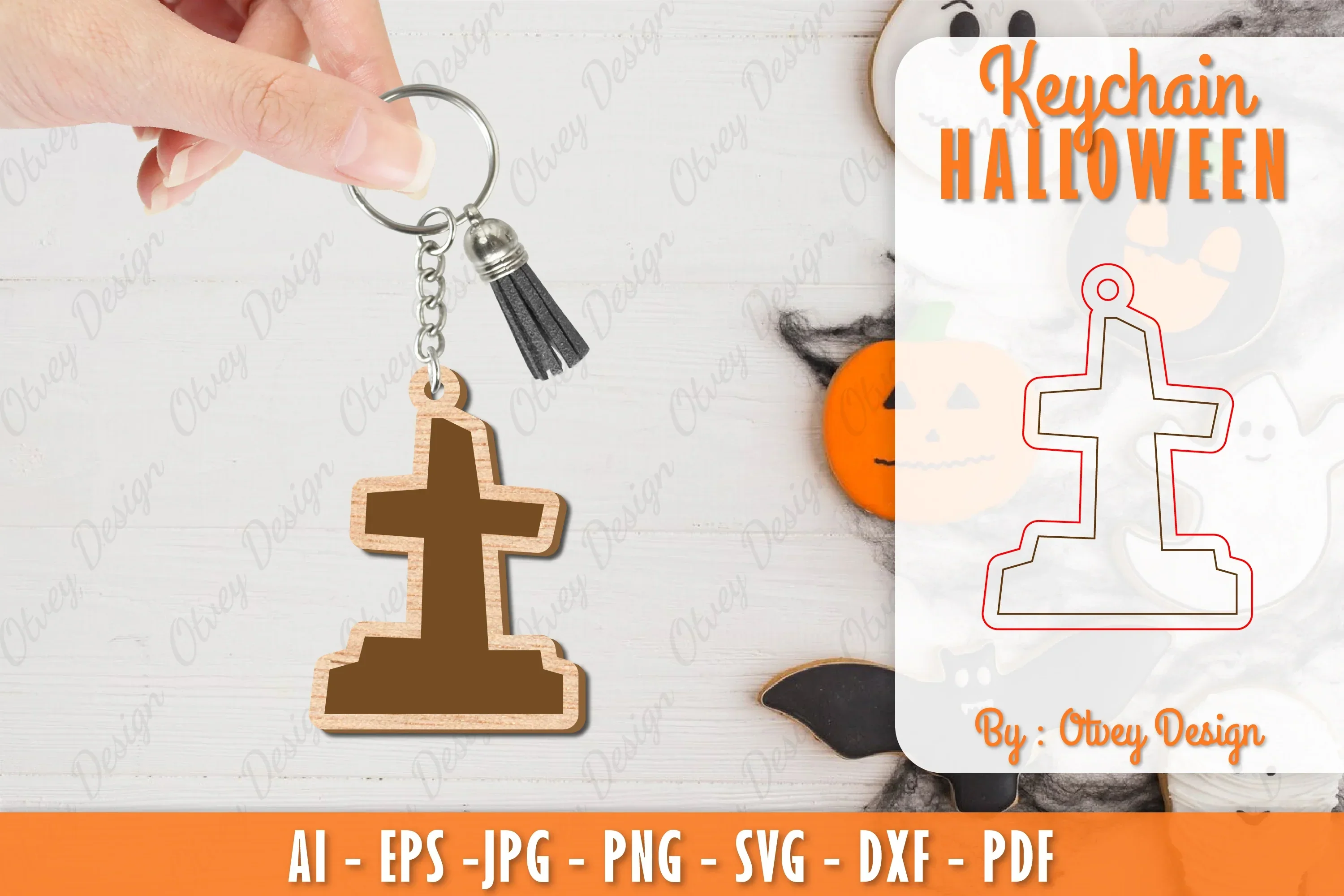 Keychain Halloween Lasercut SVG Bundle