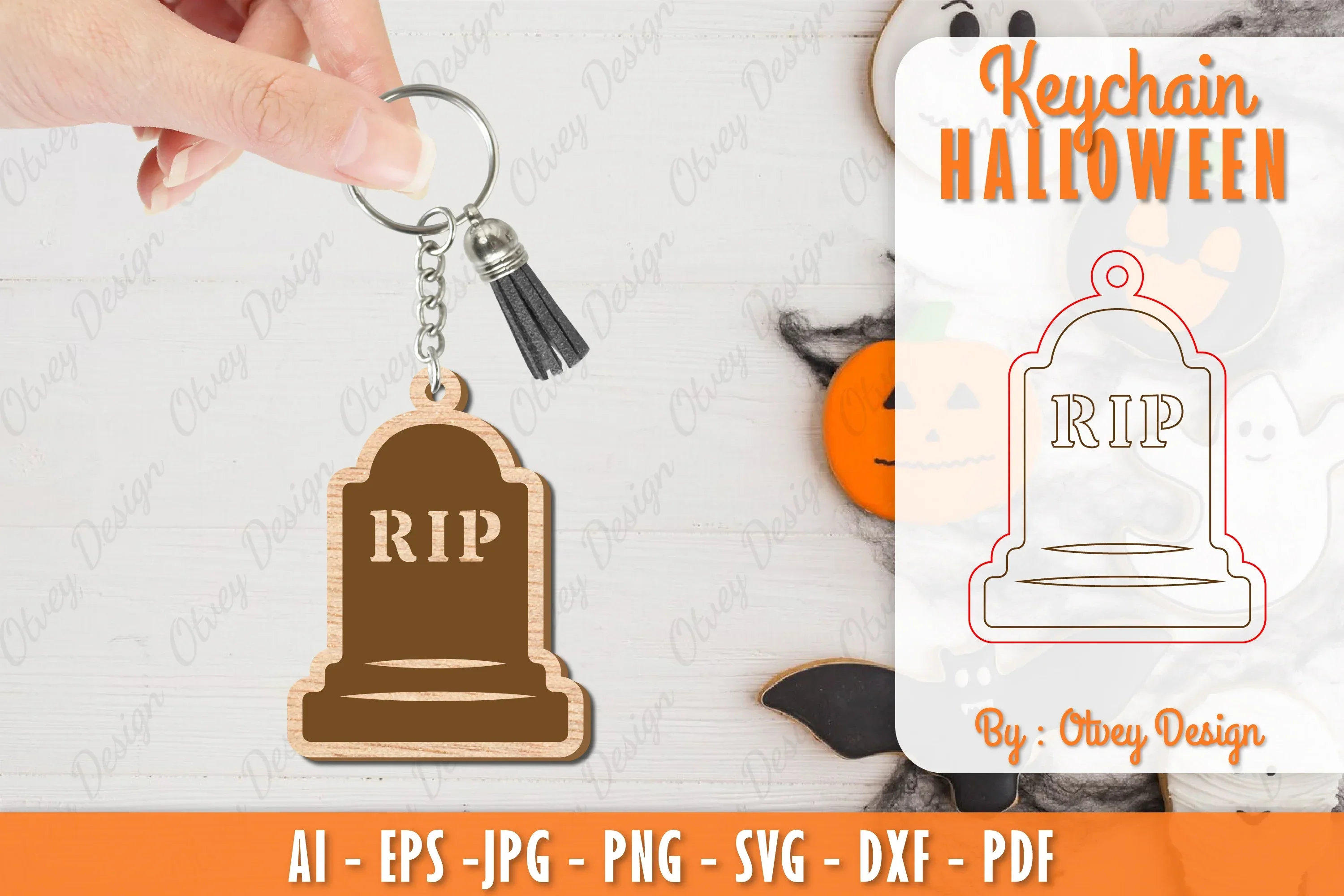 Keychain Halloween Lasercut SVG Bundle