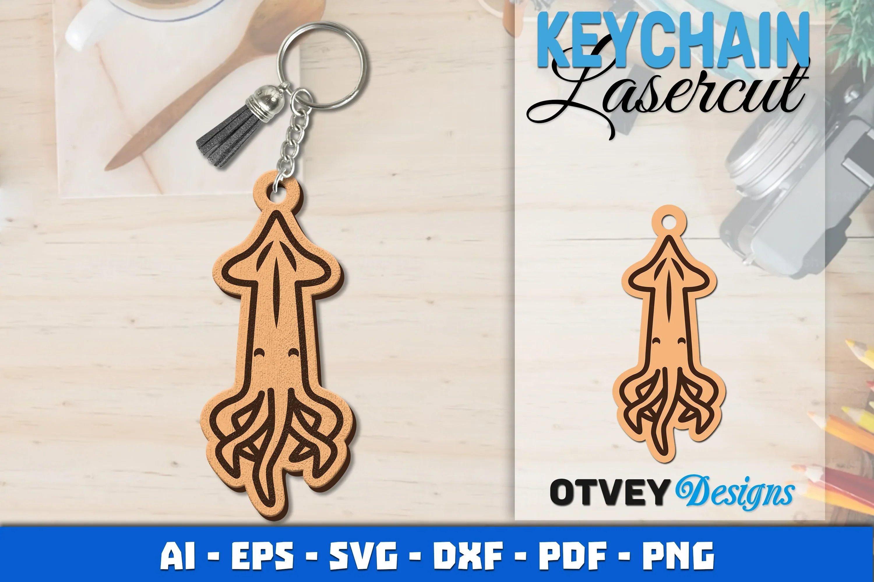 Keychain Sea Animals Lasercut SVG Bundle