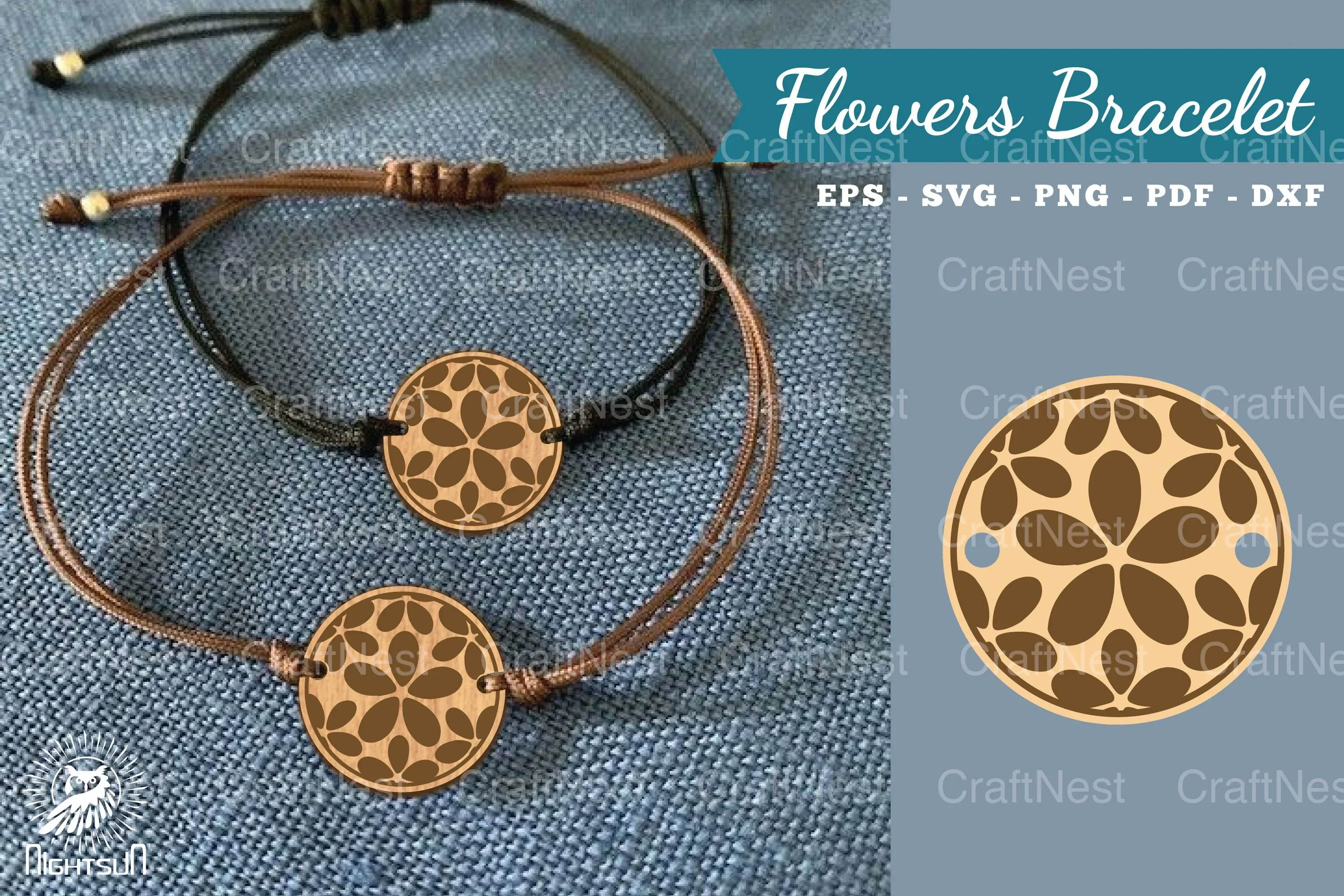 Laser Cut Flower Bracelet SVG Bundle