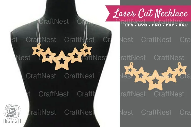 Laser Cut Necklace Design SVG Bundle