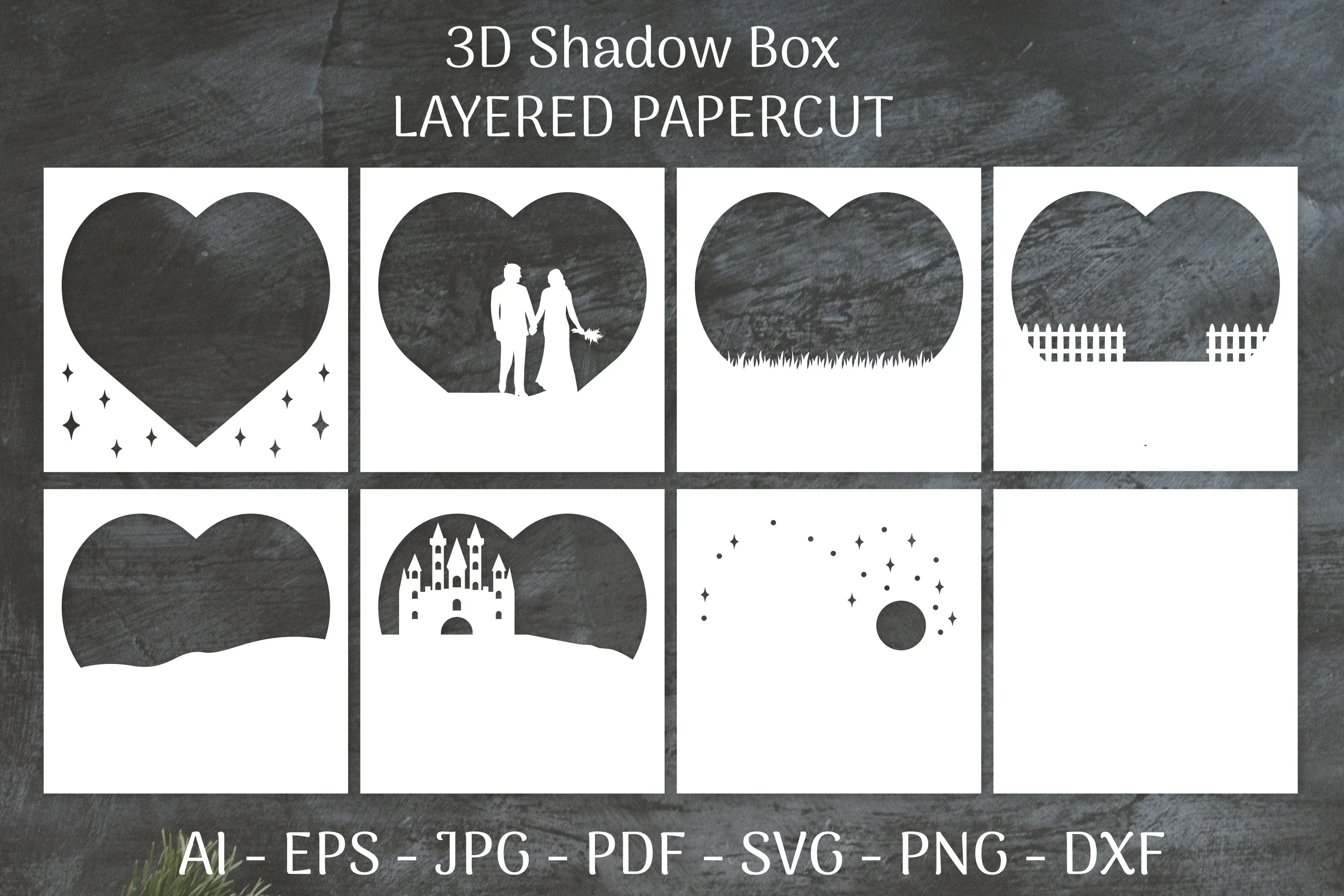 Layered Wedding Couple SVG Bundle