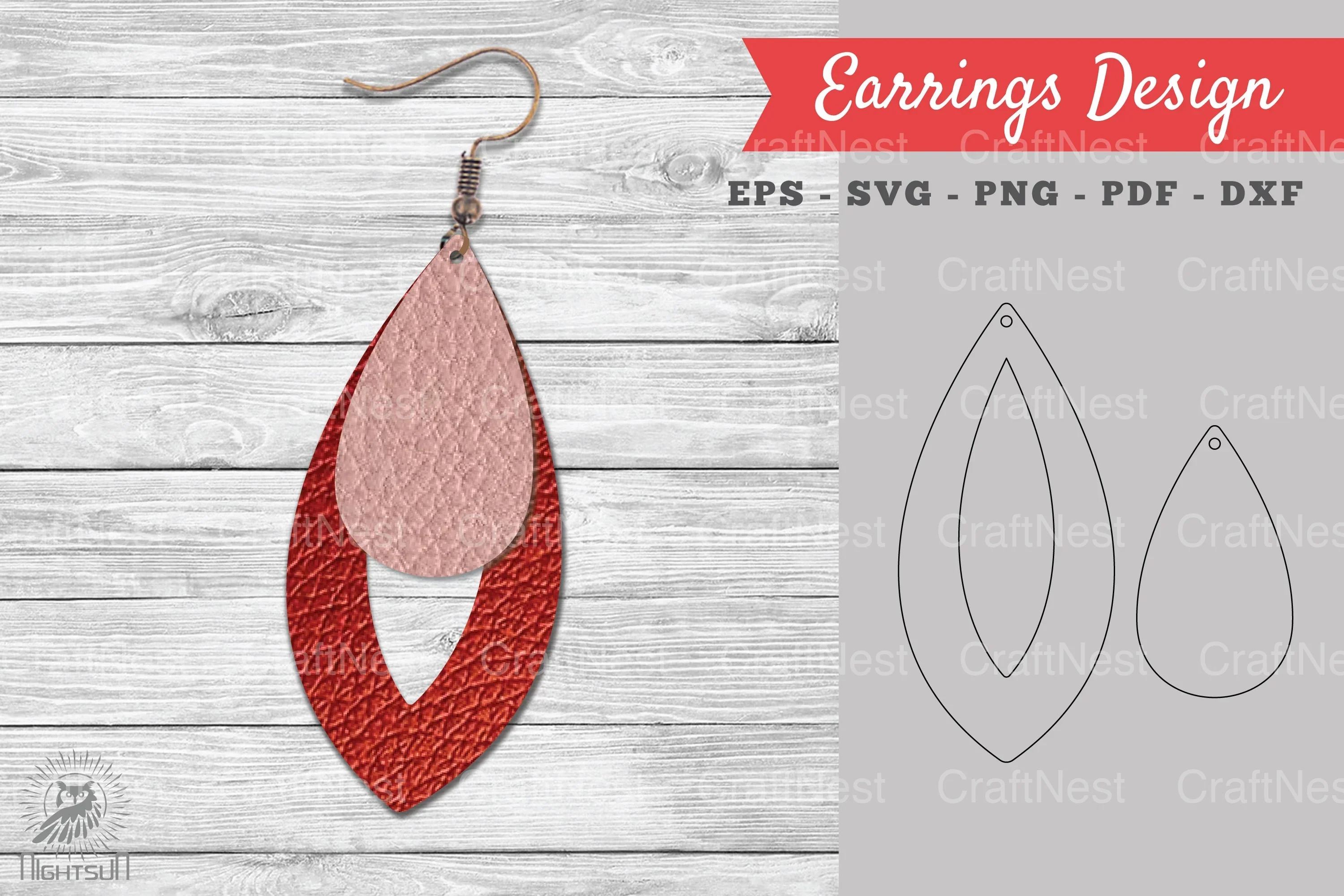 Leather Earring Design Clipart Bundle