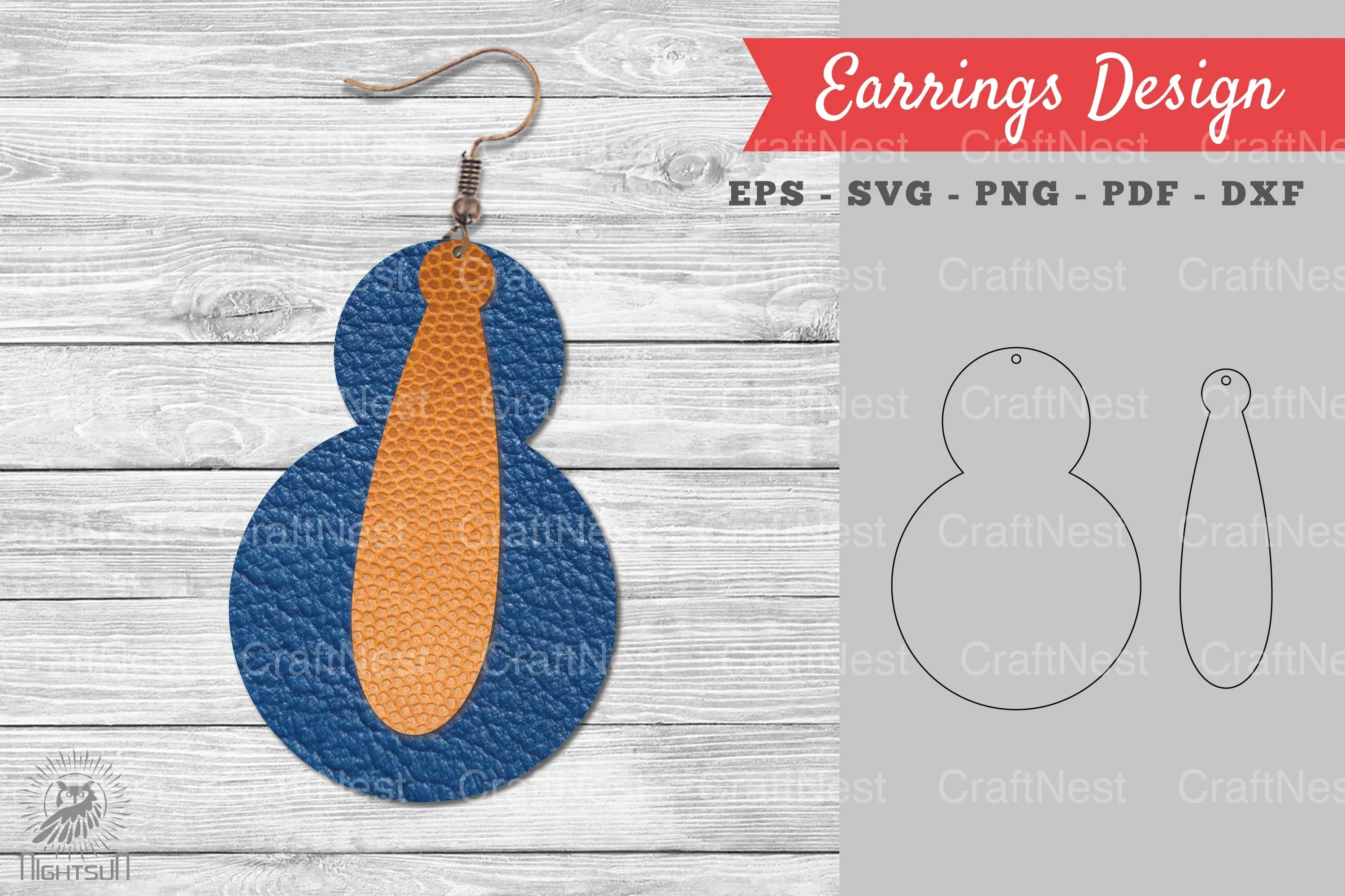 Leather Earring Design Clipart Bundle