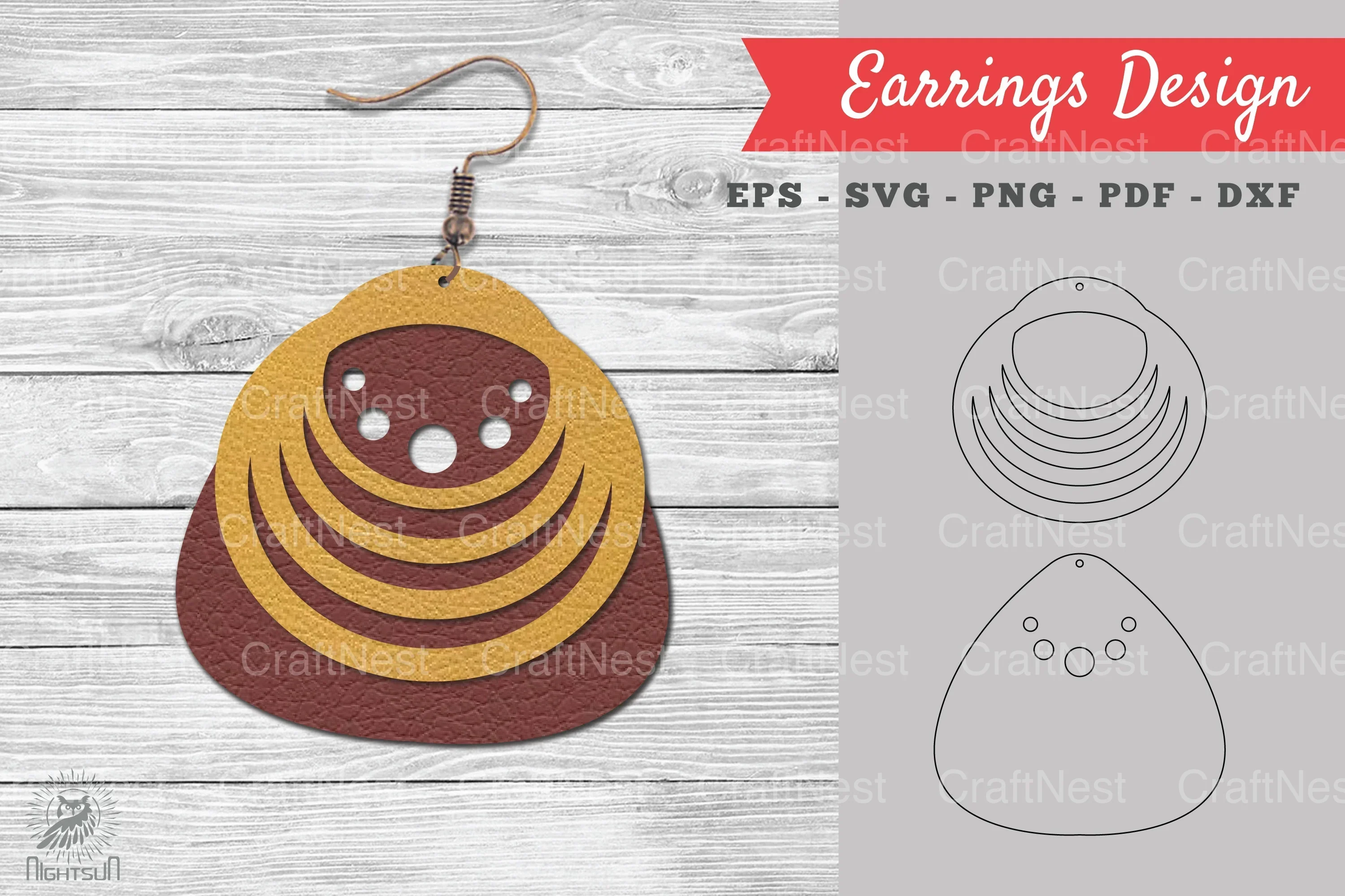 Leather Earring Design Clipart Bundle