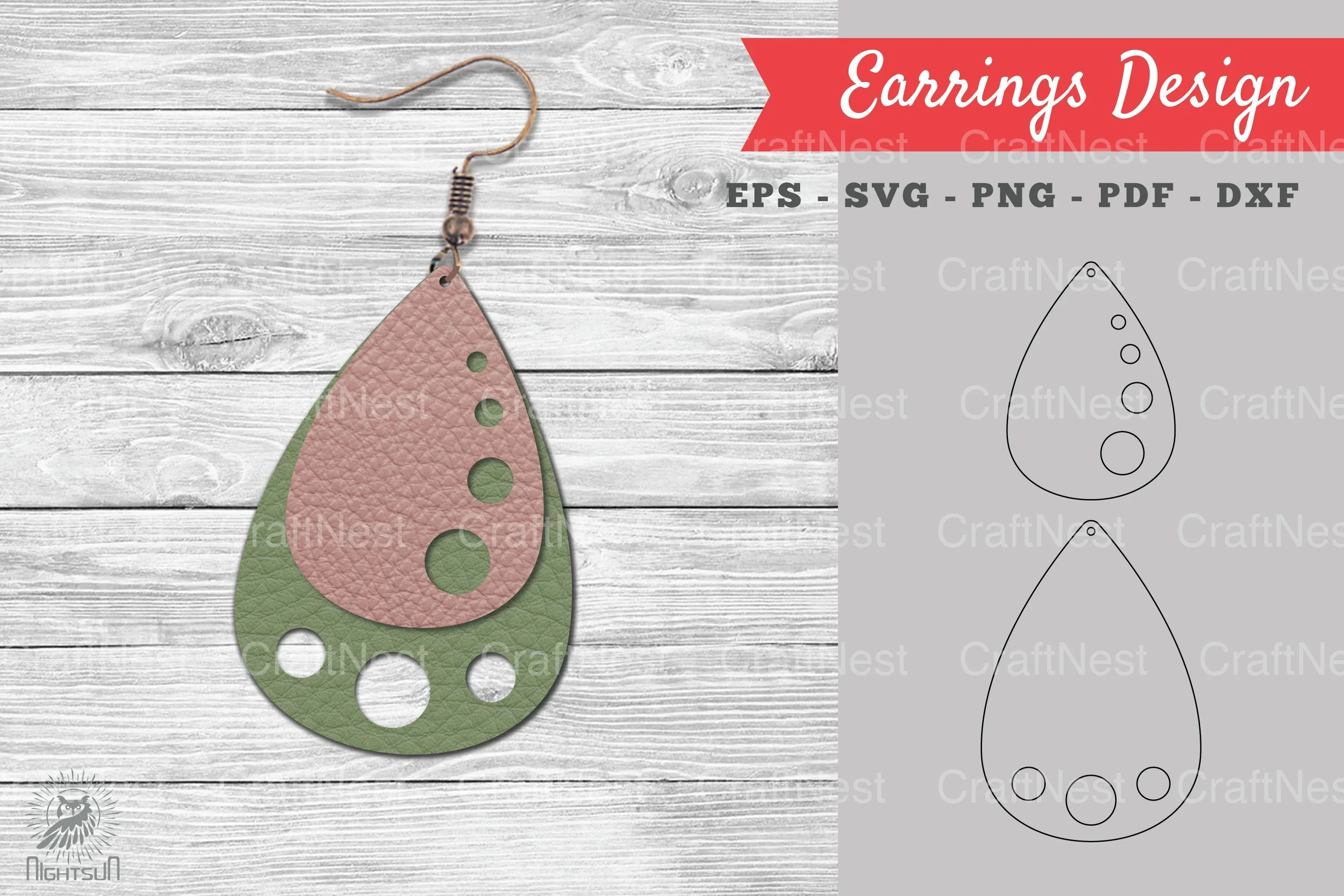 Leather Earring Design Clipart Bundle