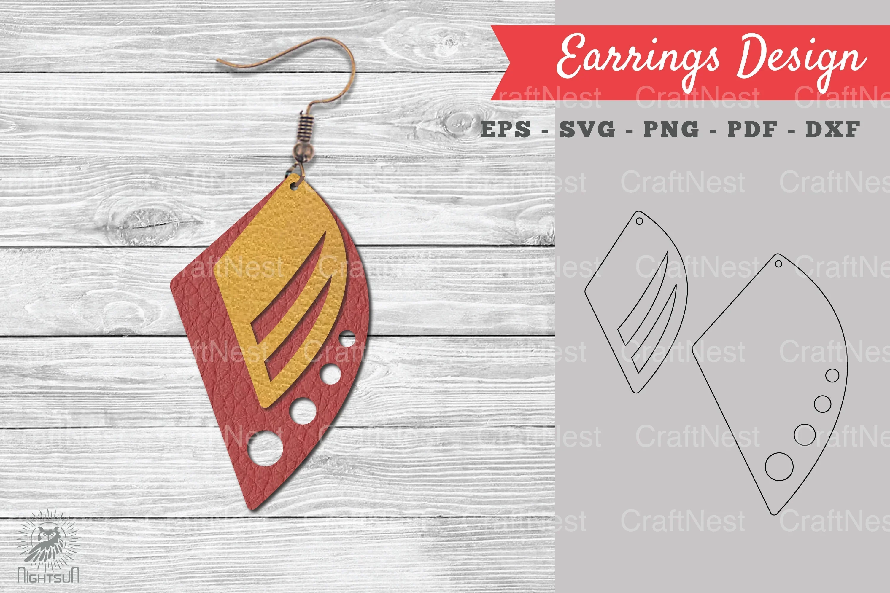 Leather Earring Design Clipart Bundle