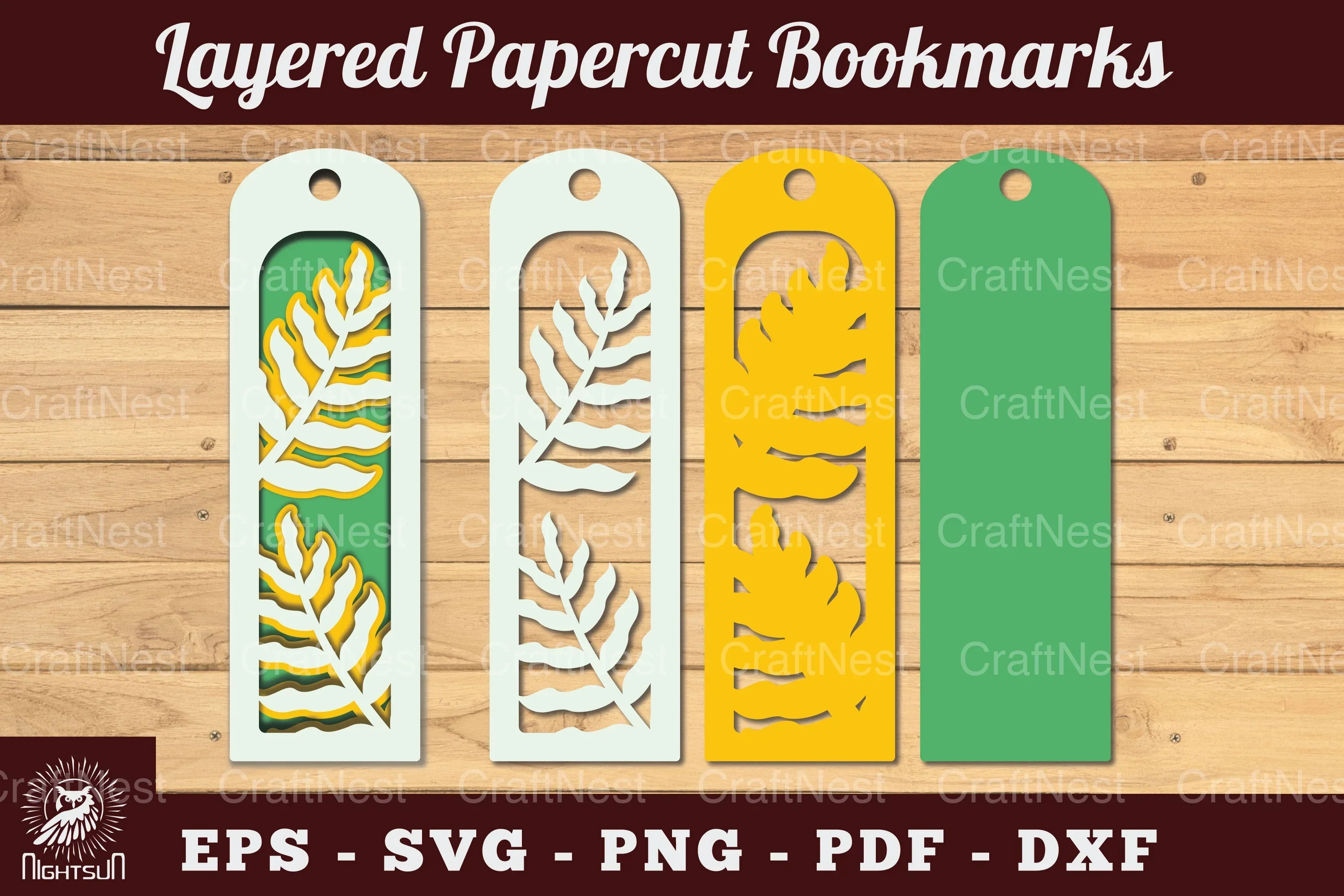 Leaves Bookmark SVG Bundle