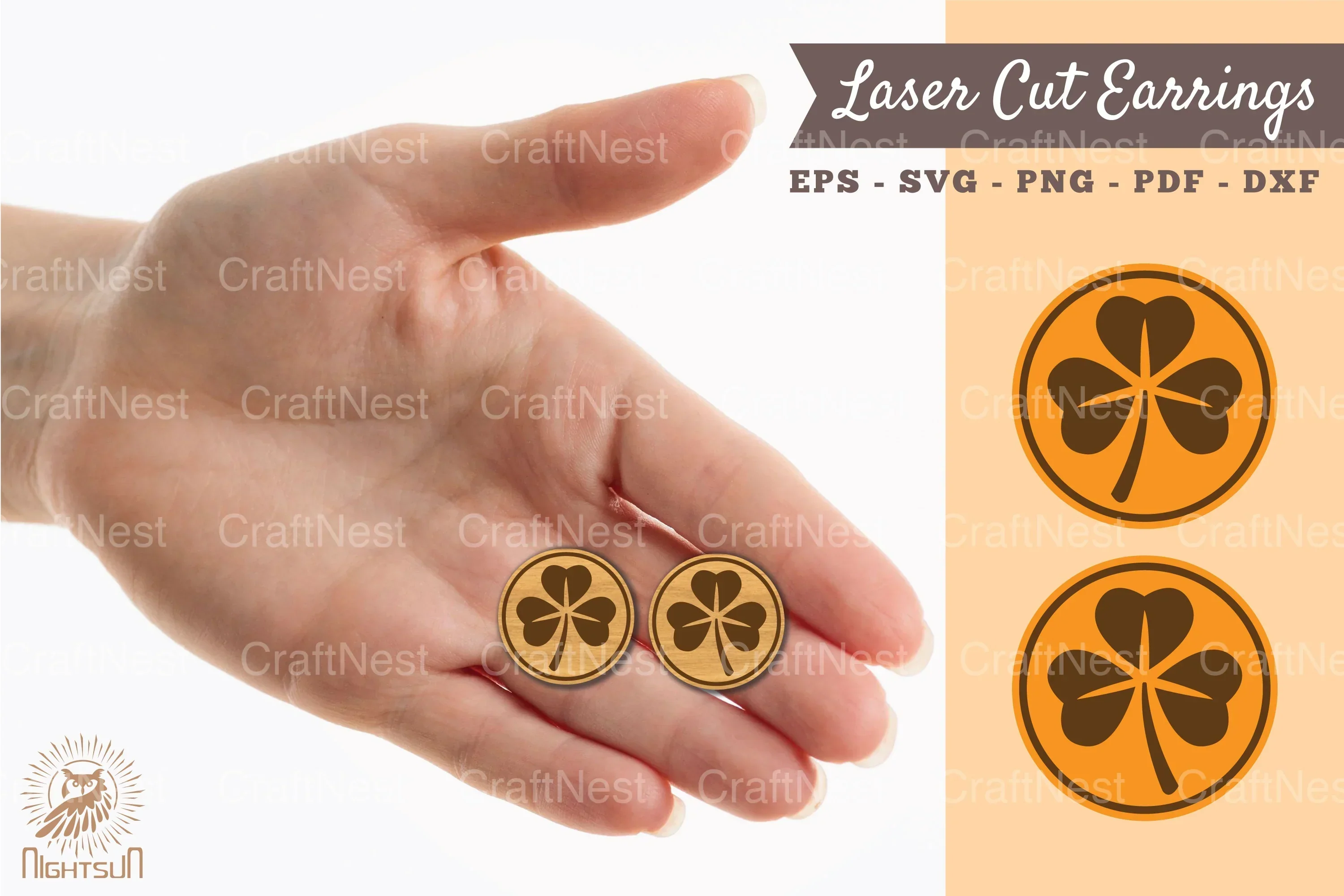 Leaves Earrings Laser Cut SVG Bundle