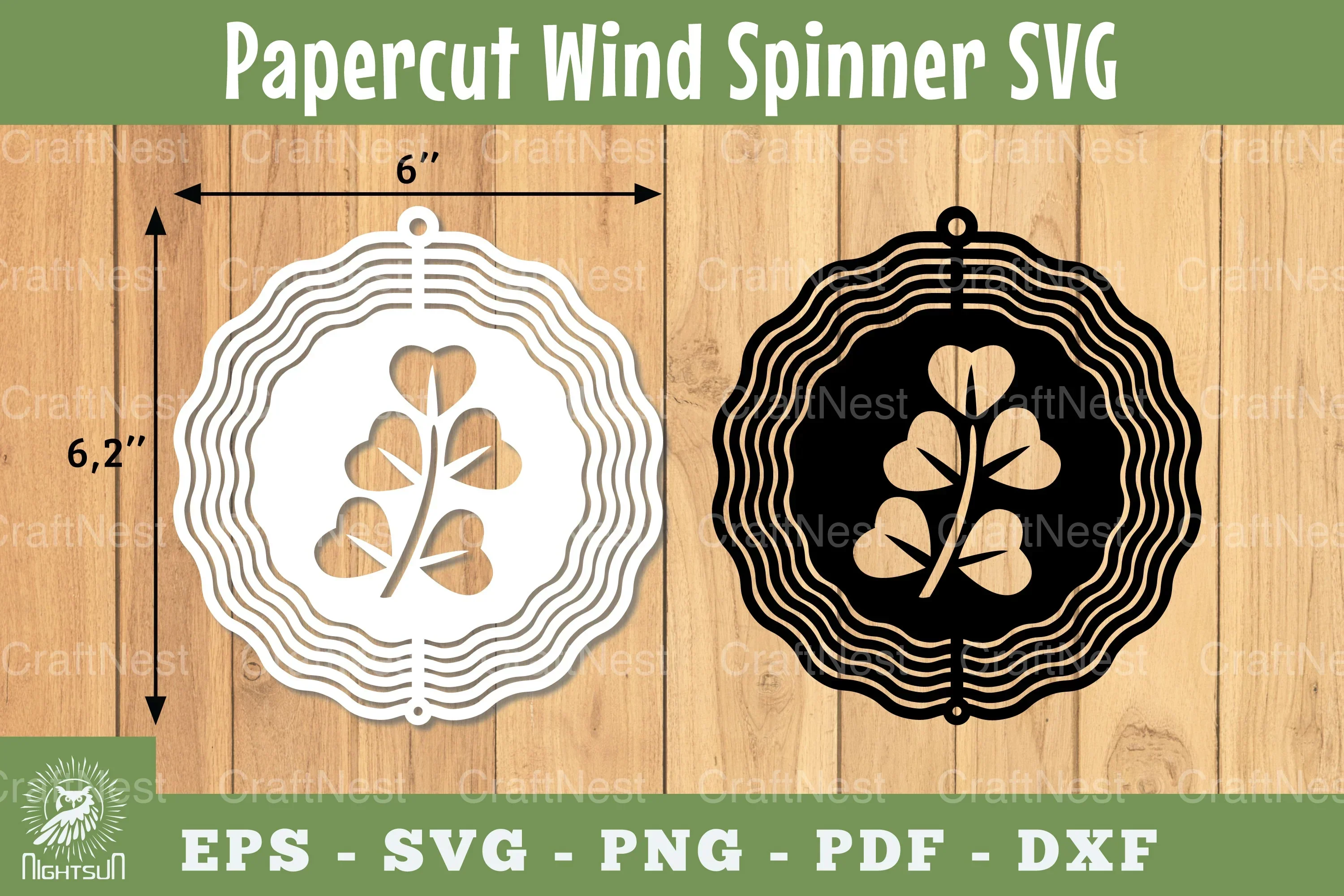 Leaves Papercut Wind Spinner SVG Bundle