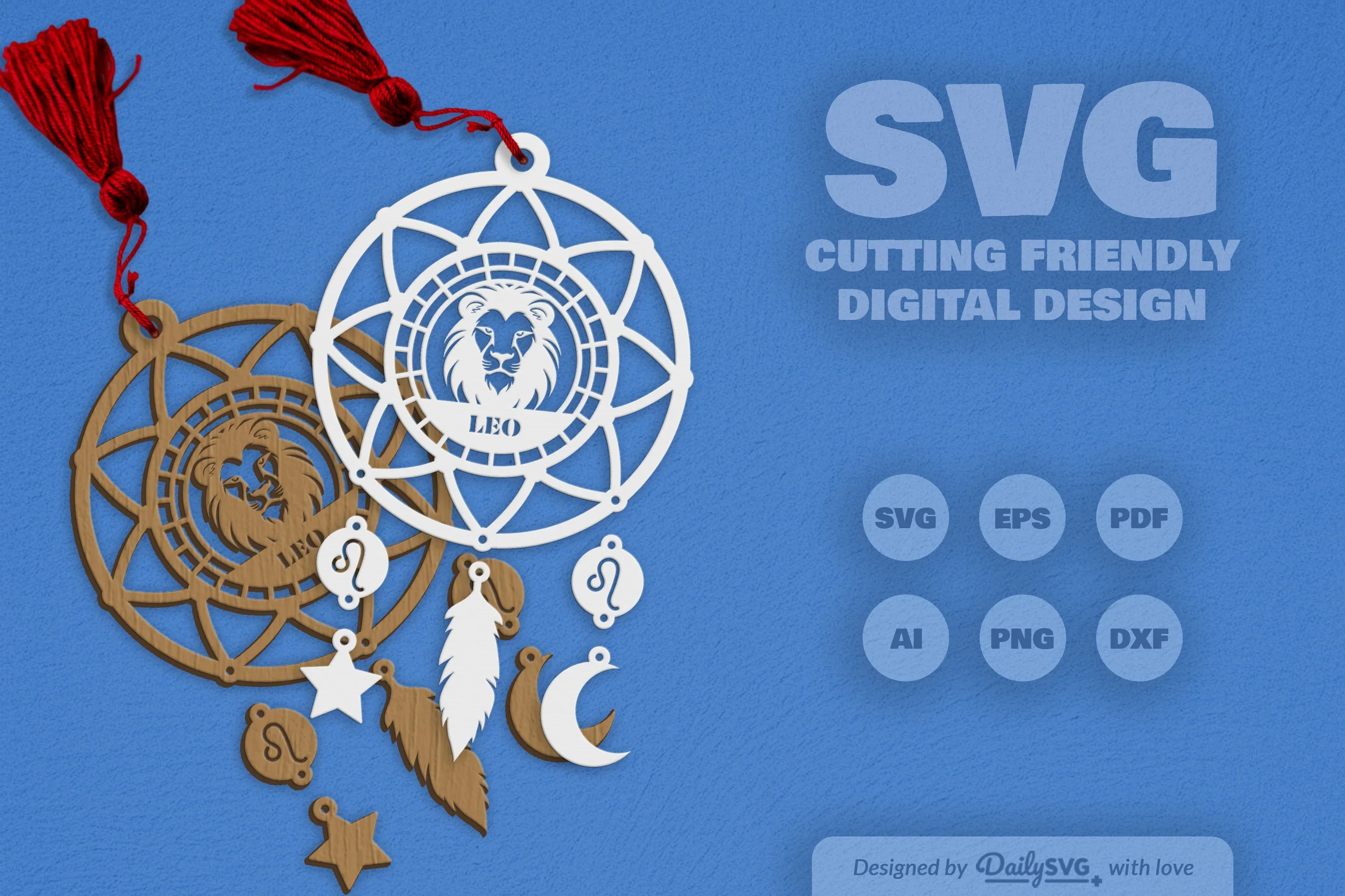 Leo Dream Catcher Set SVG Bundle - Image 2