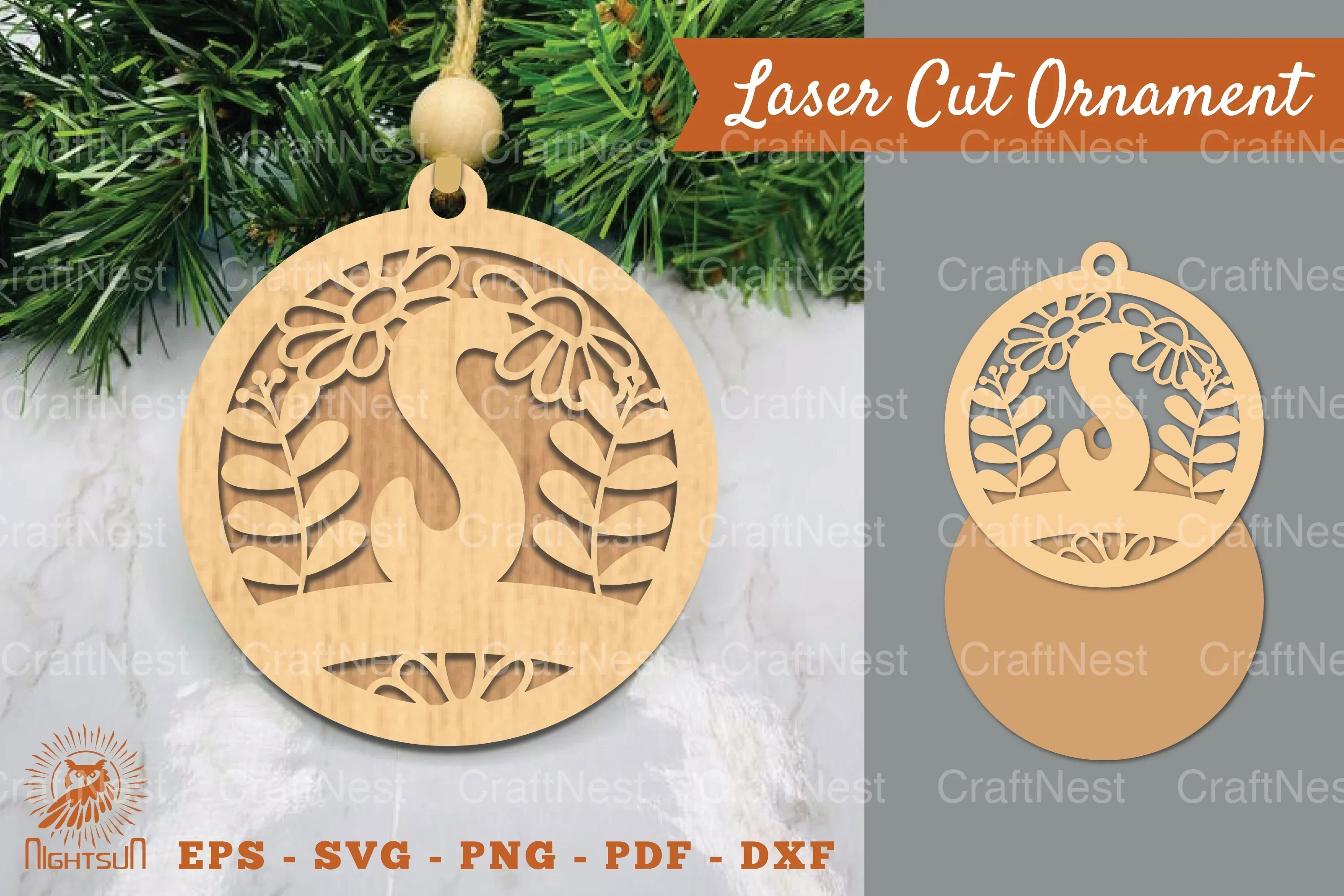 Letter S Laser Cut Ornament Clipart Bundle