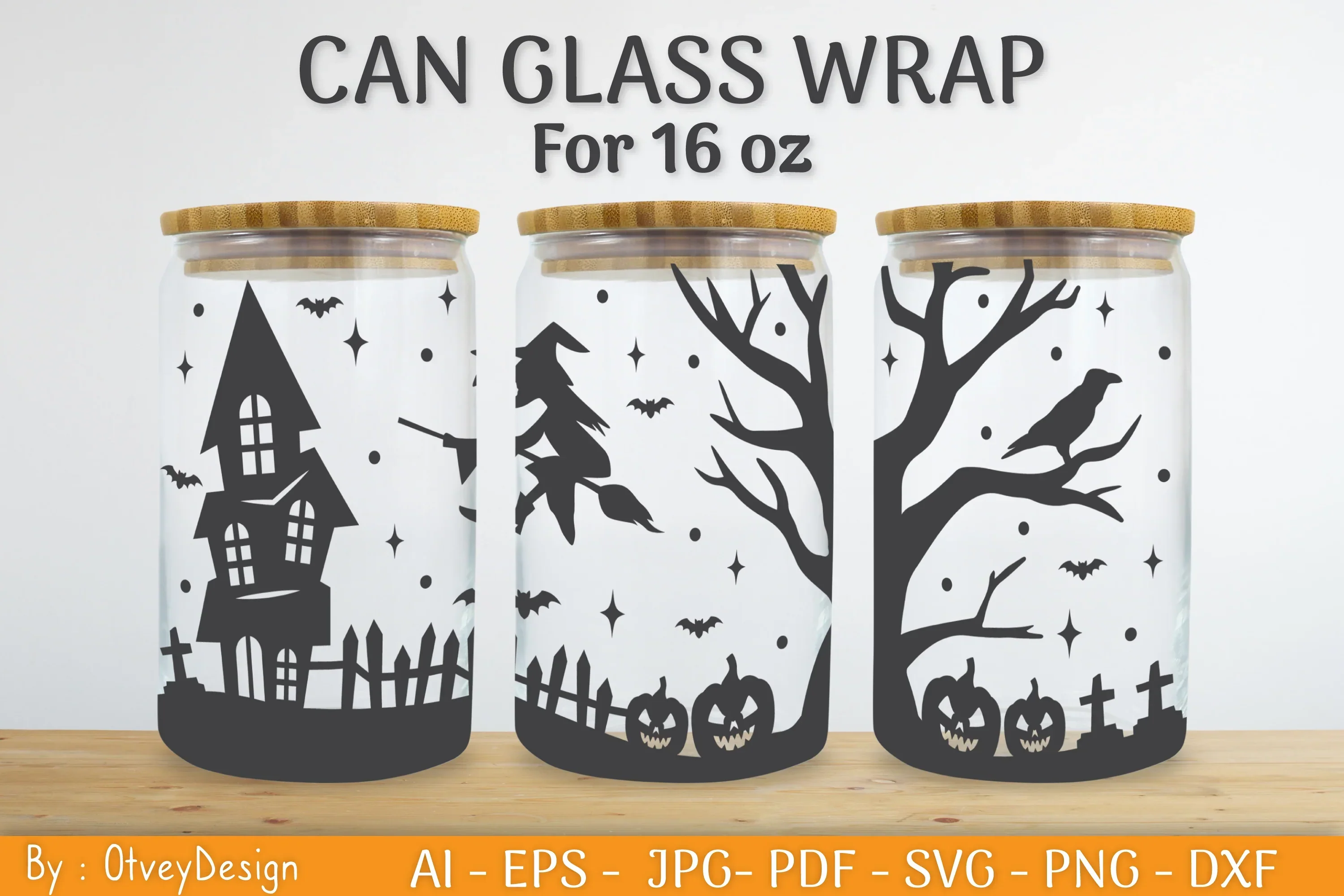 Libbey 16 Oz Can Glass Halloween SVG Bundle - Image 2