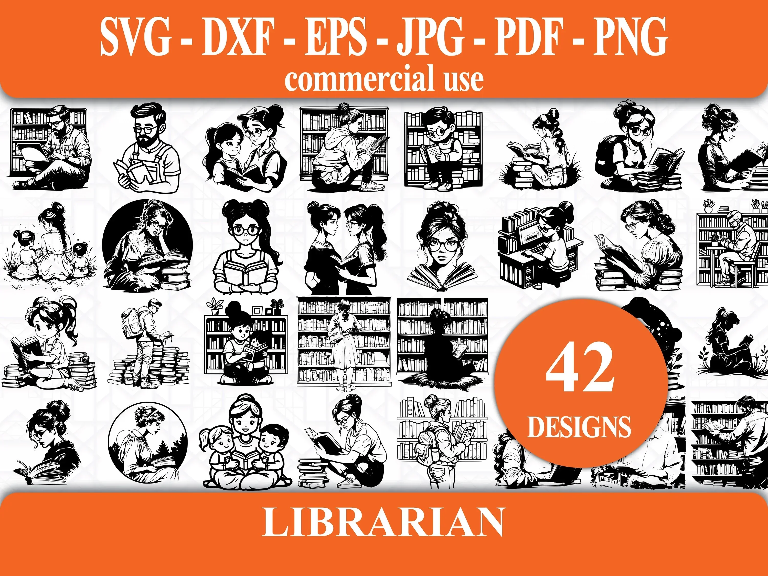 Librarian SVG Bundle