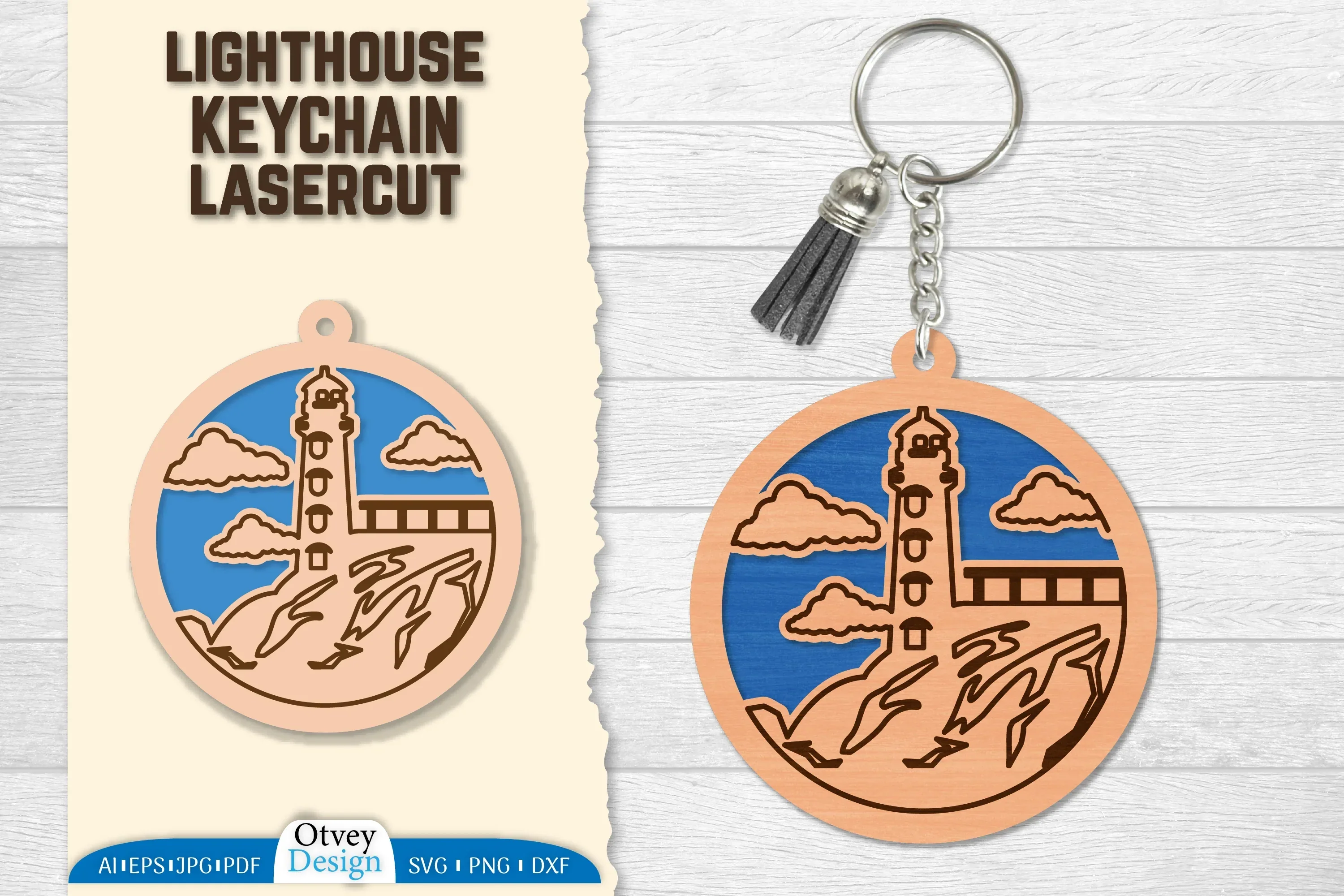 Lighthouse Lasercut Ornament SVG Bundle