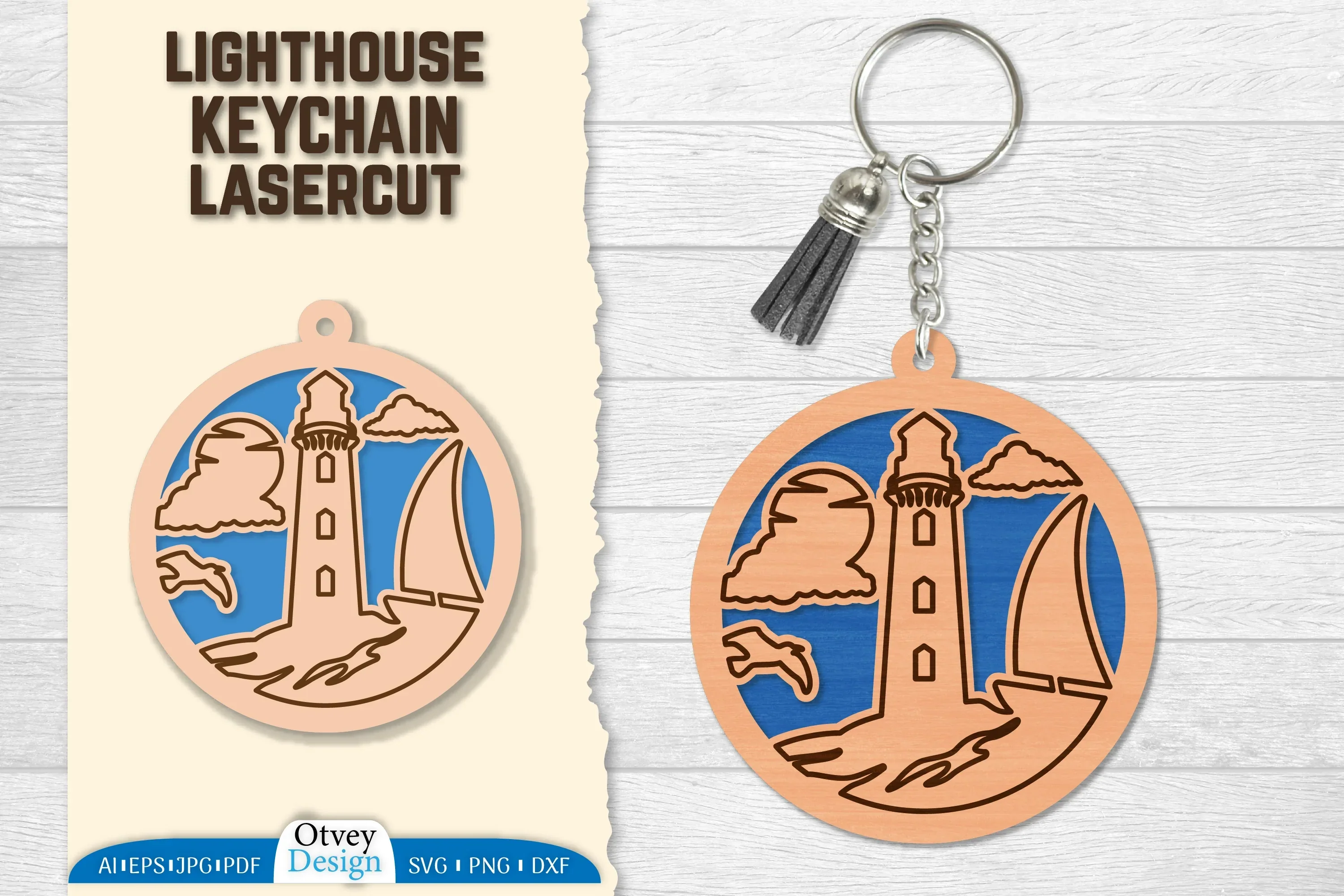 Lighthouse Lasercut Ornament SVG Bundle