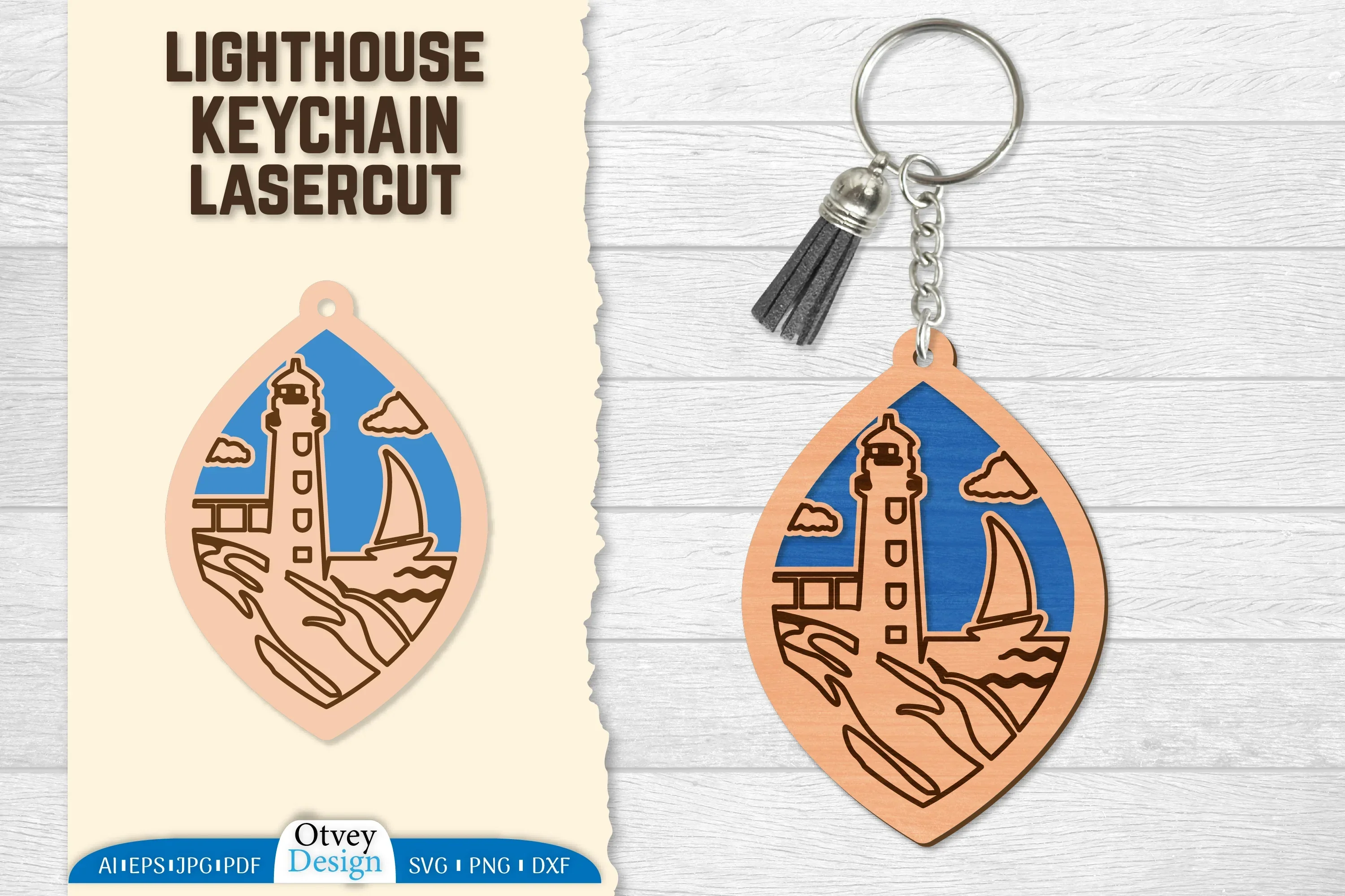 Lighthouse Lasercut Ornament SVG Bundle