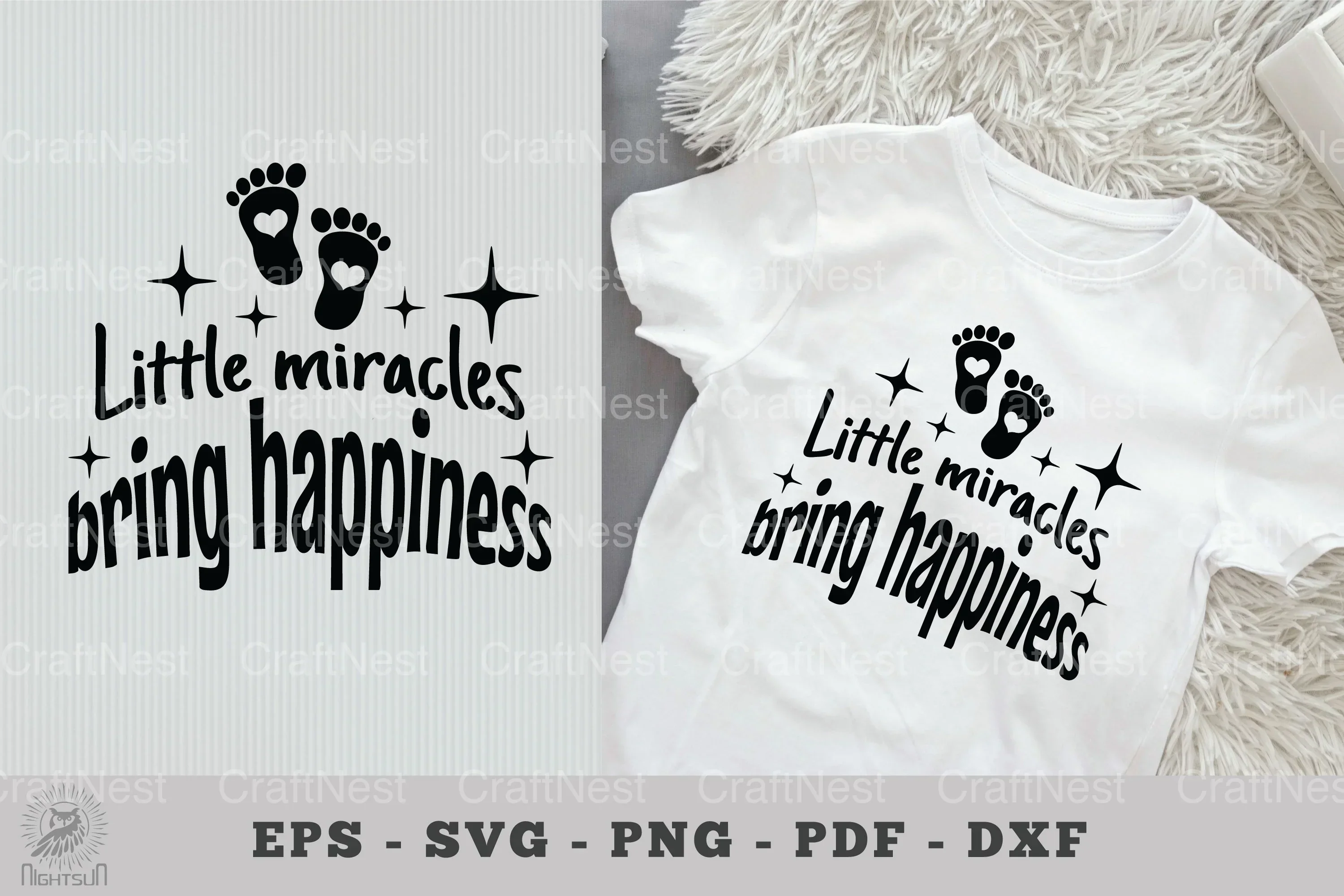 Little Miracles Baby Quotes Clipart Bundle