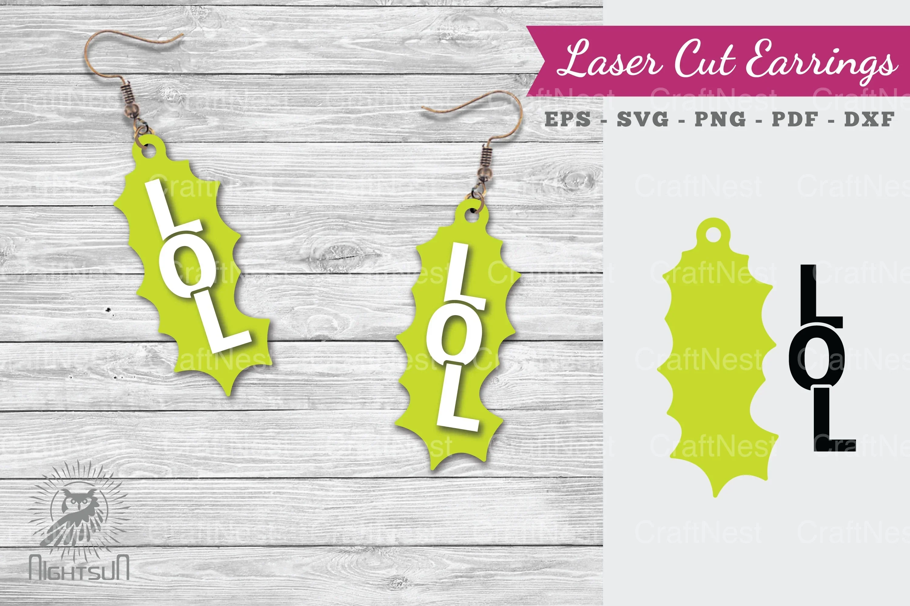 Lol Laser Cut Earrings SVG Bundle