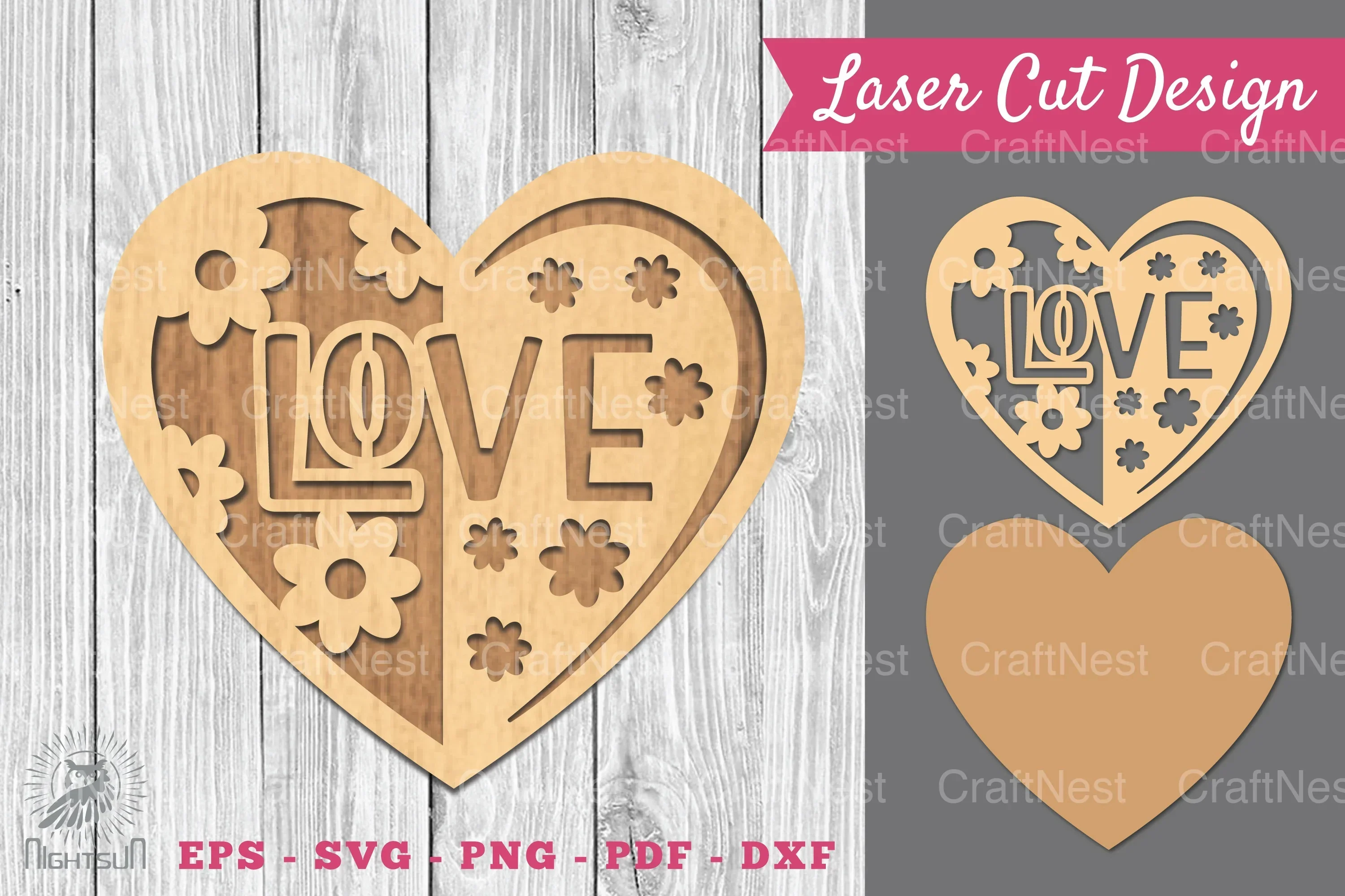 Love Laser Cut Decoration Clipart Bundle