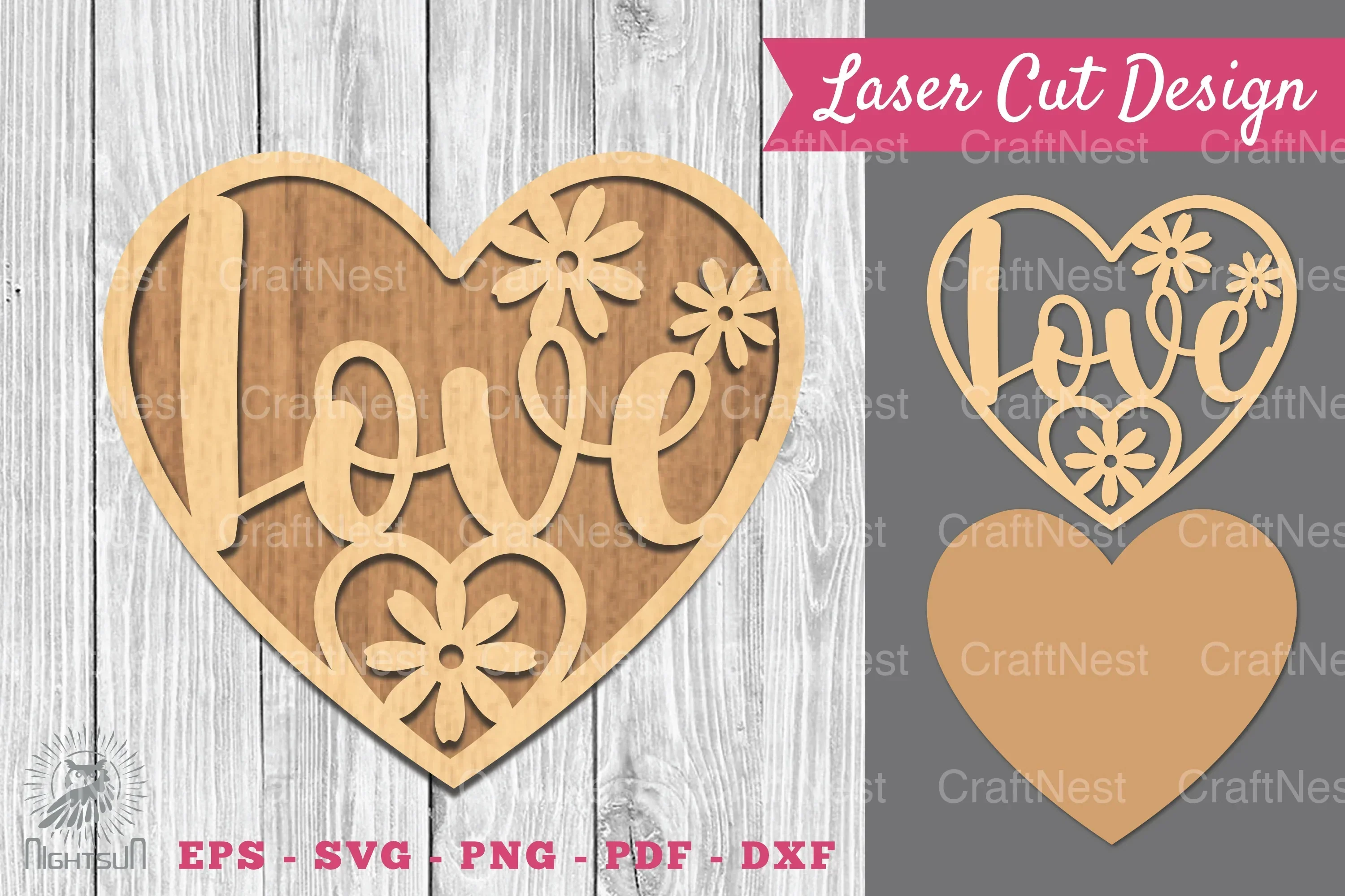 Love Laser Cut Decoration Clipart Bundle