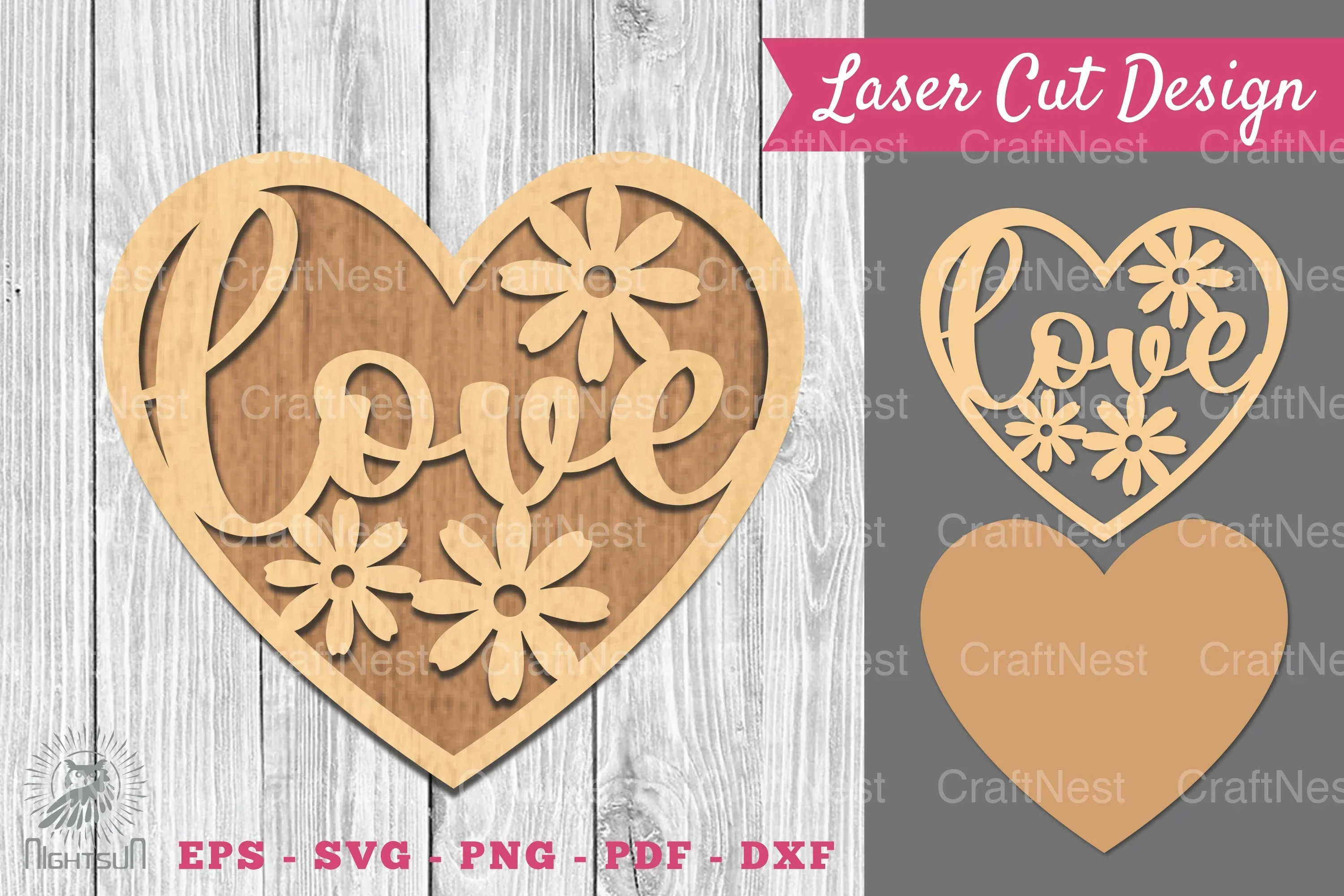 Love Laser Cut Decoration Clipart Bundle