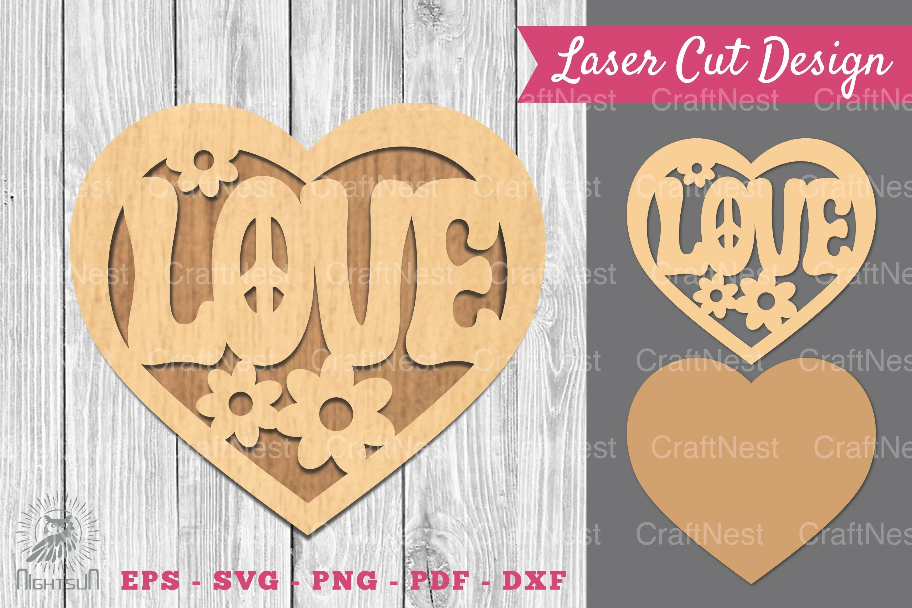 Love Laser Cut Decoration Clipart Bundle