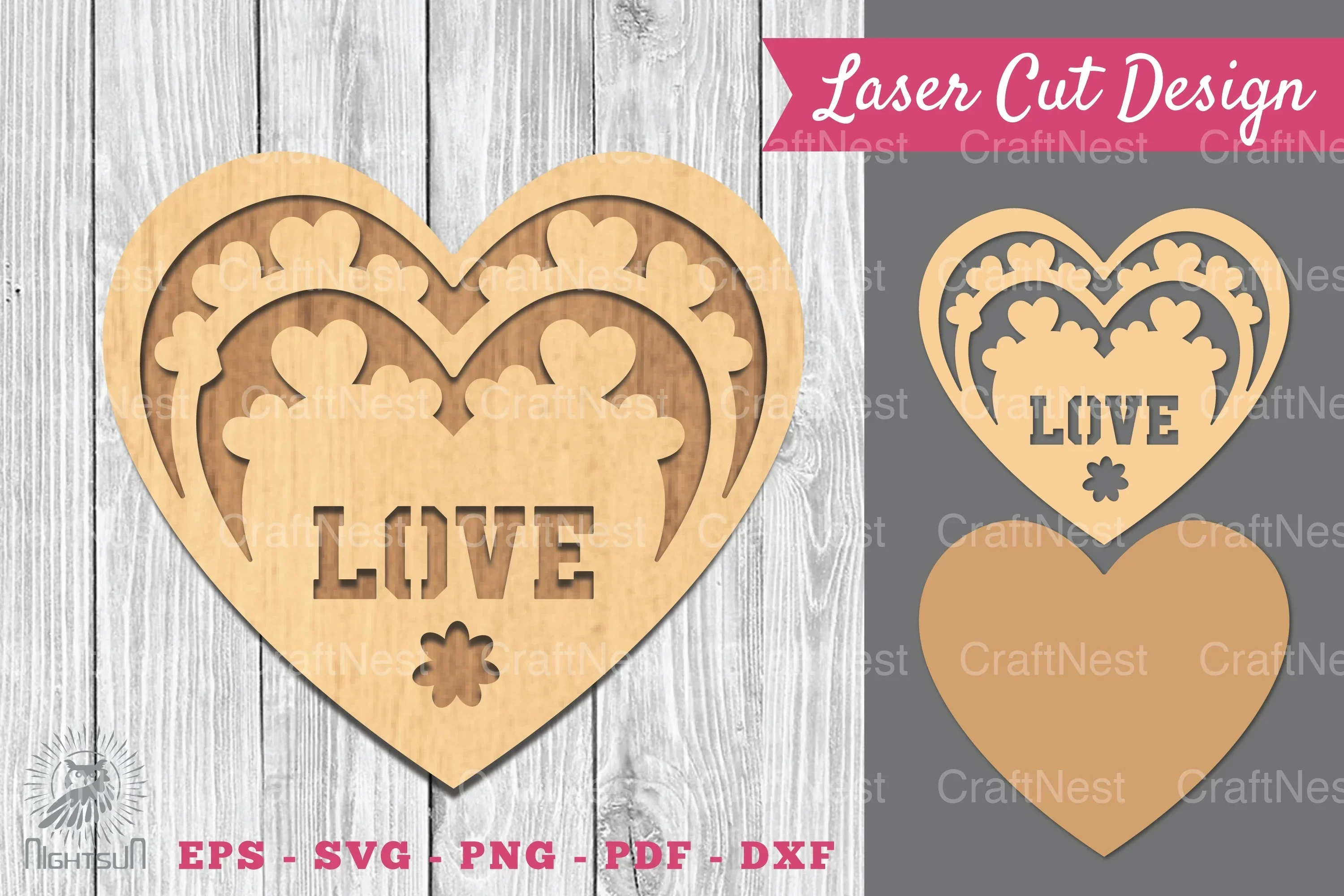 Love Laser Cut Decoration SVG Bundle