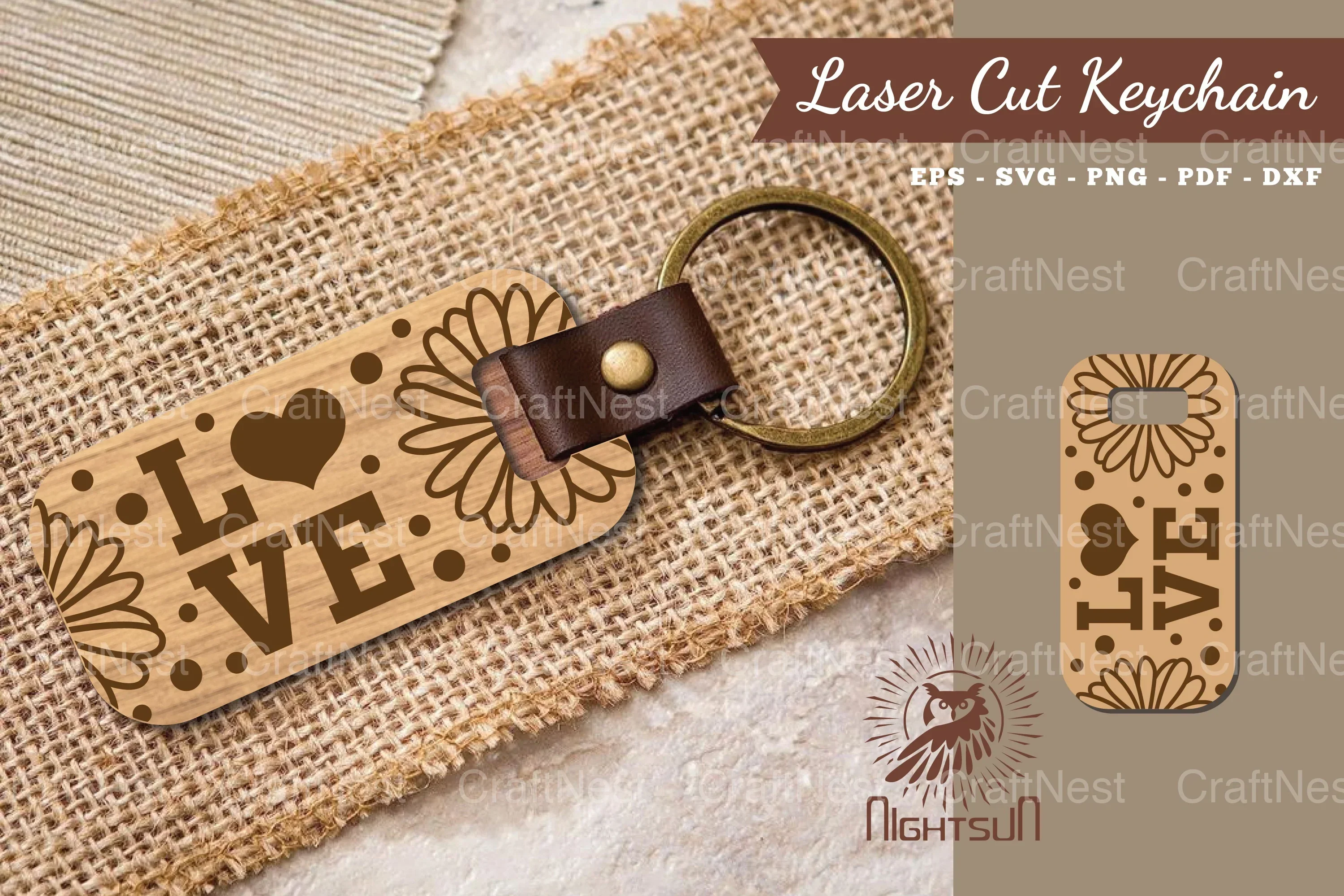 Love Laser Cut Keychain Design Bundle