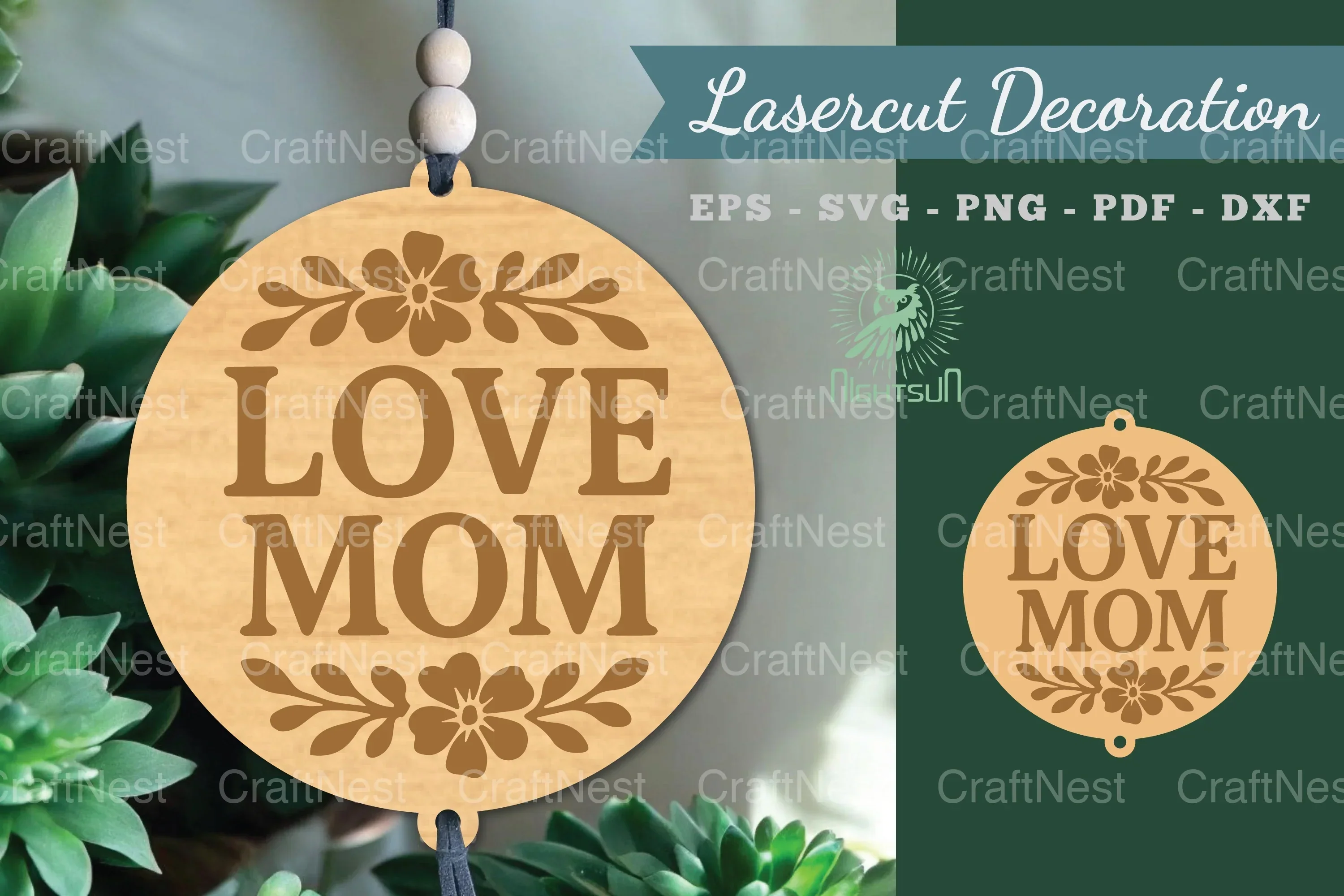 Love Mom Lasercut Decoration Clipart Bundle