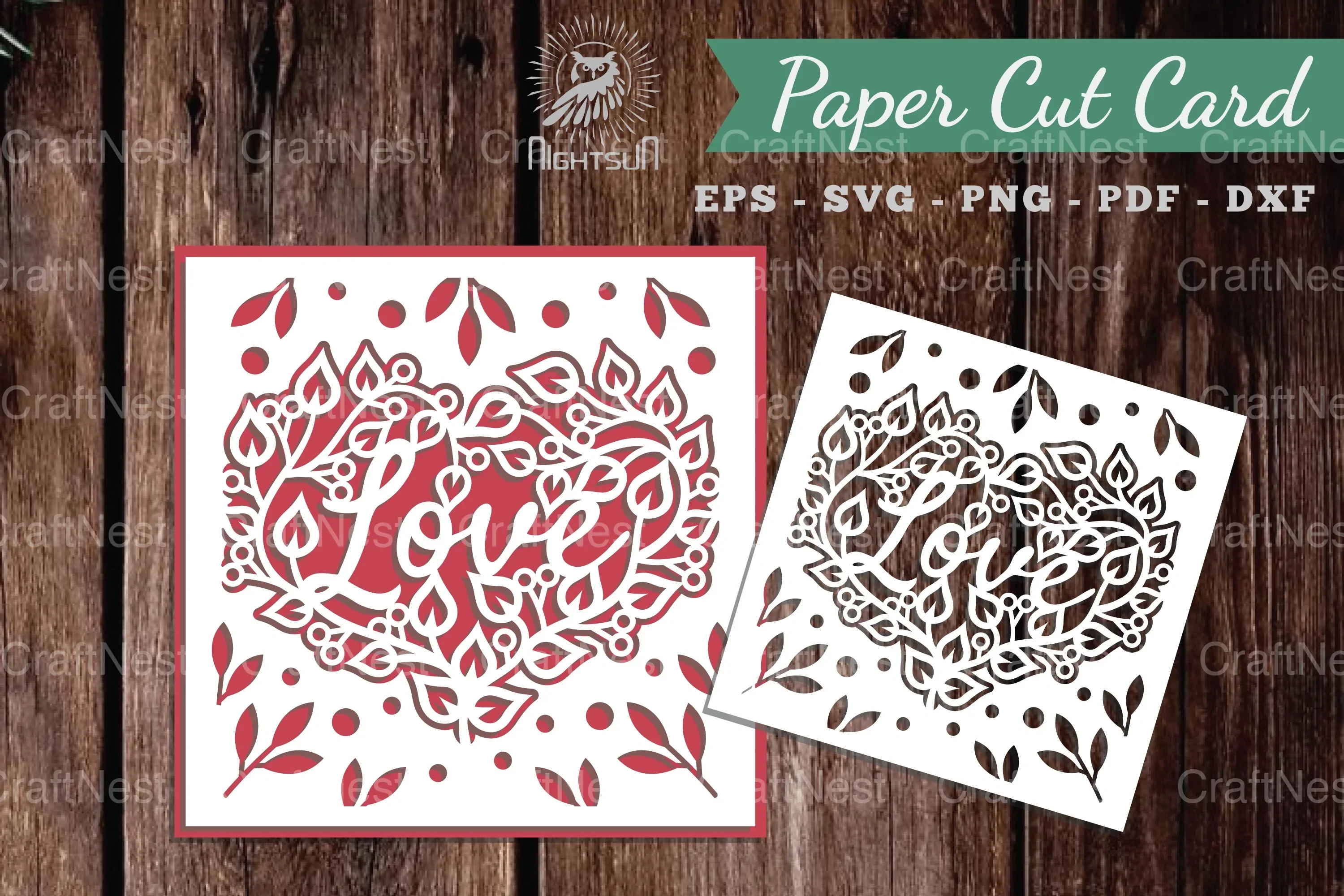 Love Papercut Card SVG Bundle
