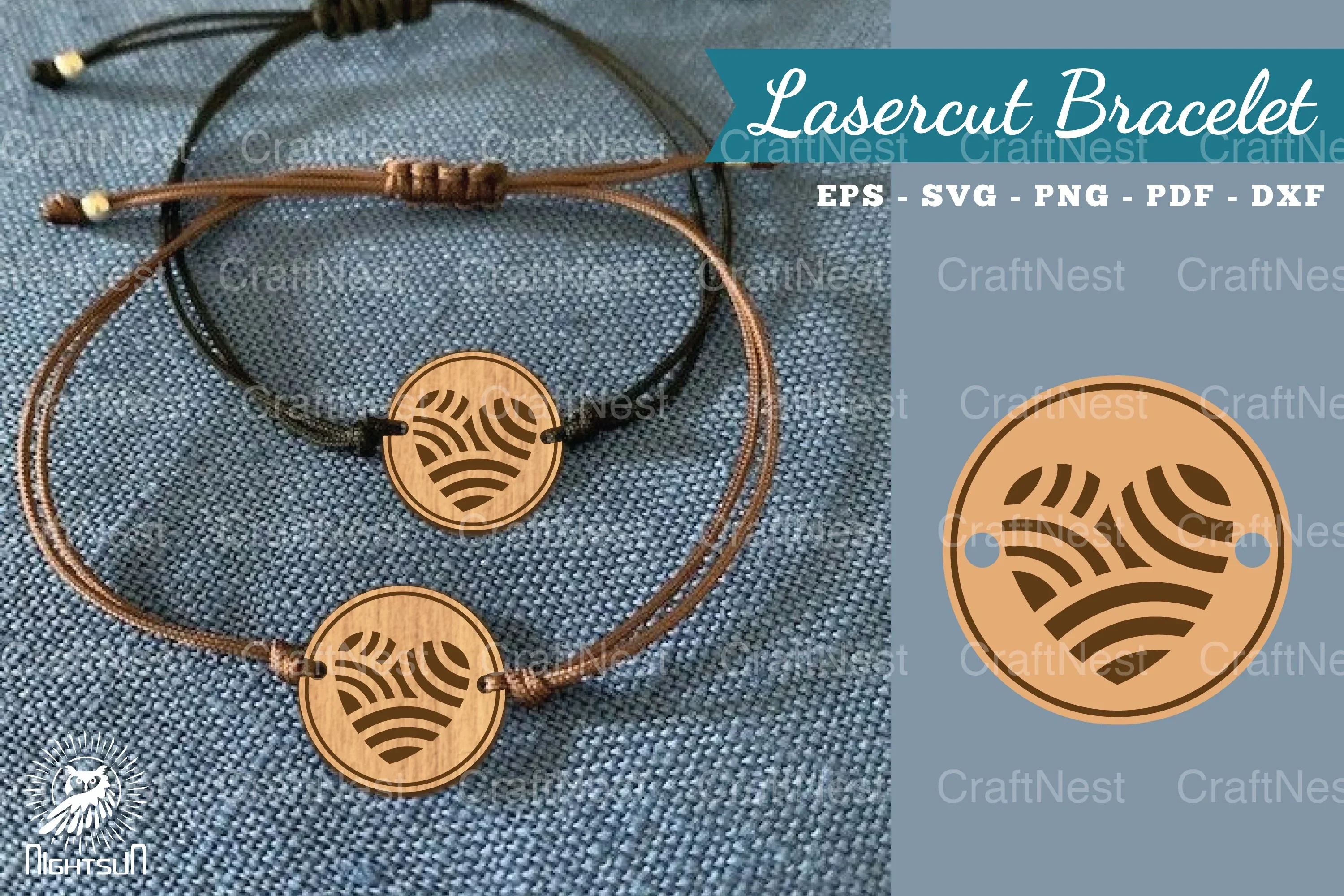 Love Pattern Lasercut Bracelet Design Bundle