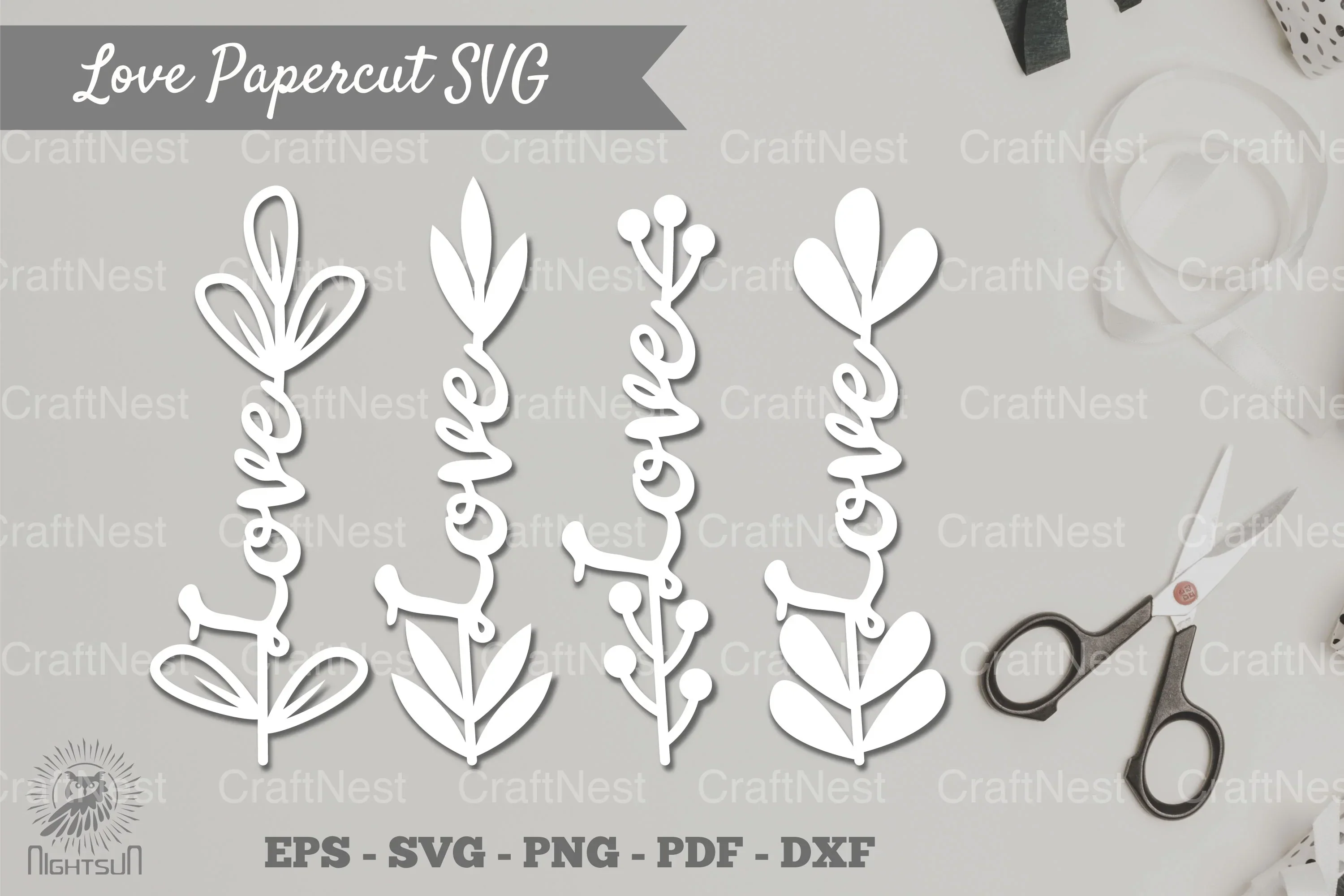 Love Plant Papercut SVG Bundle