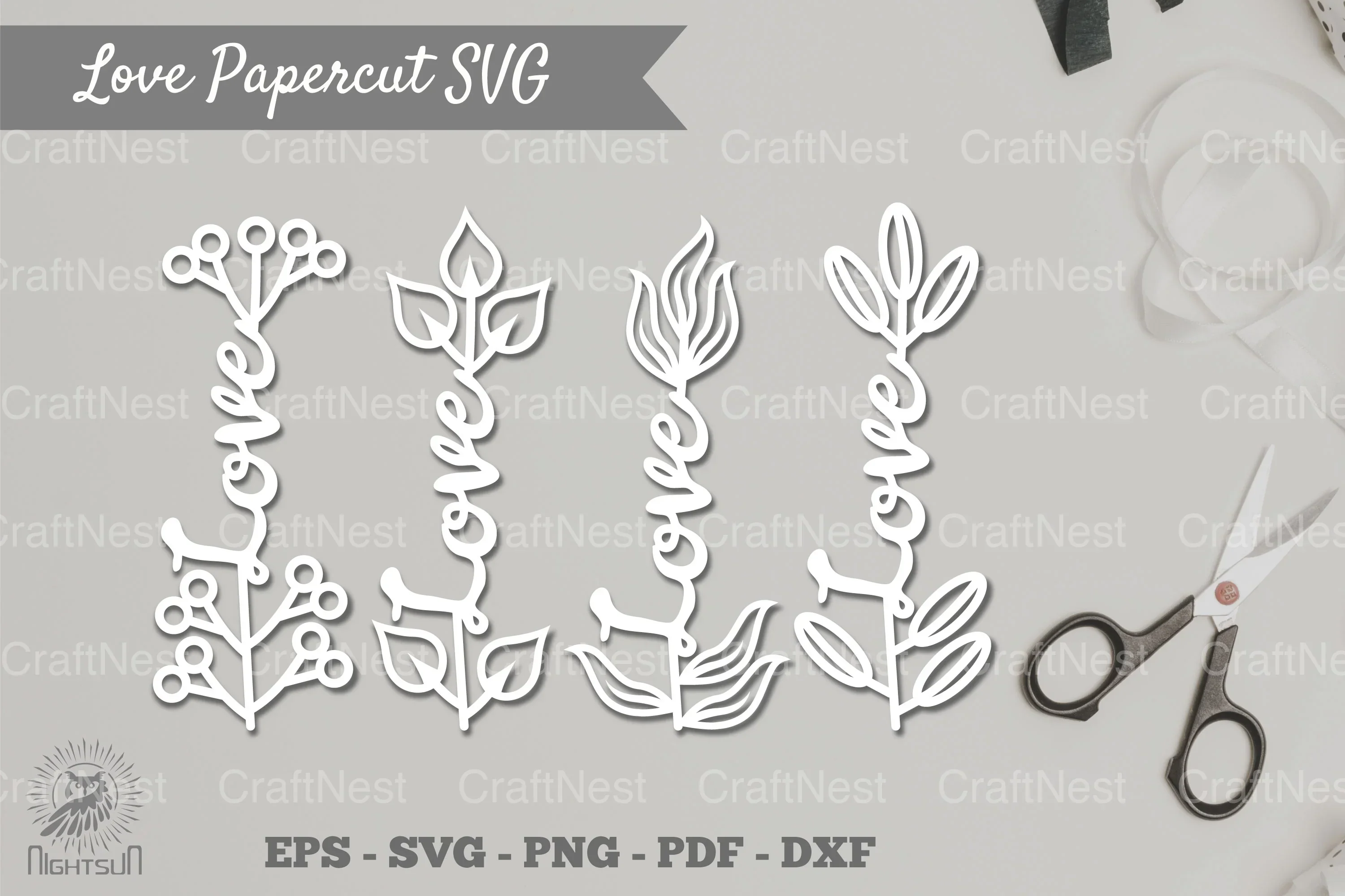 Love Plant Papercut SVG Bundle