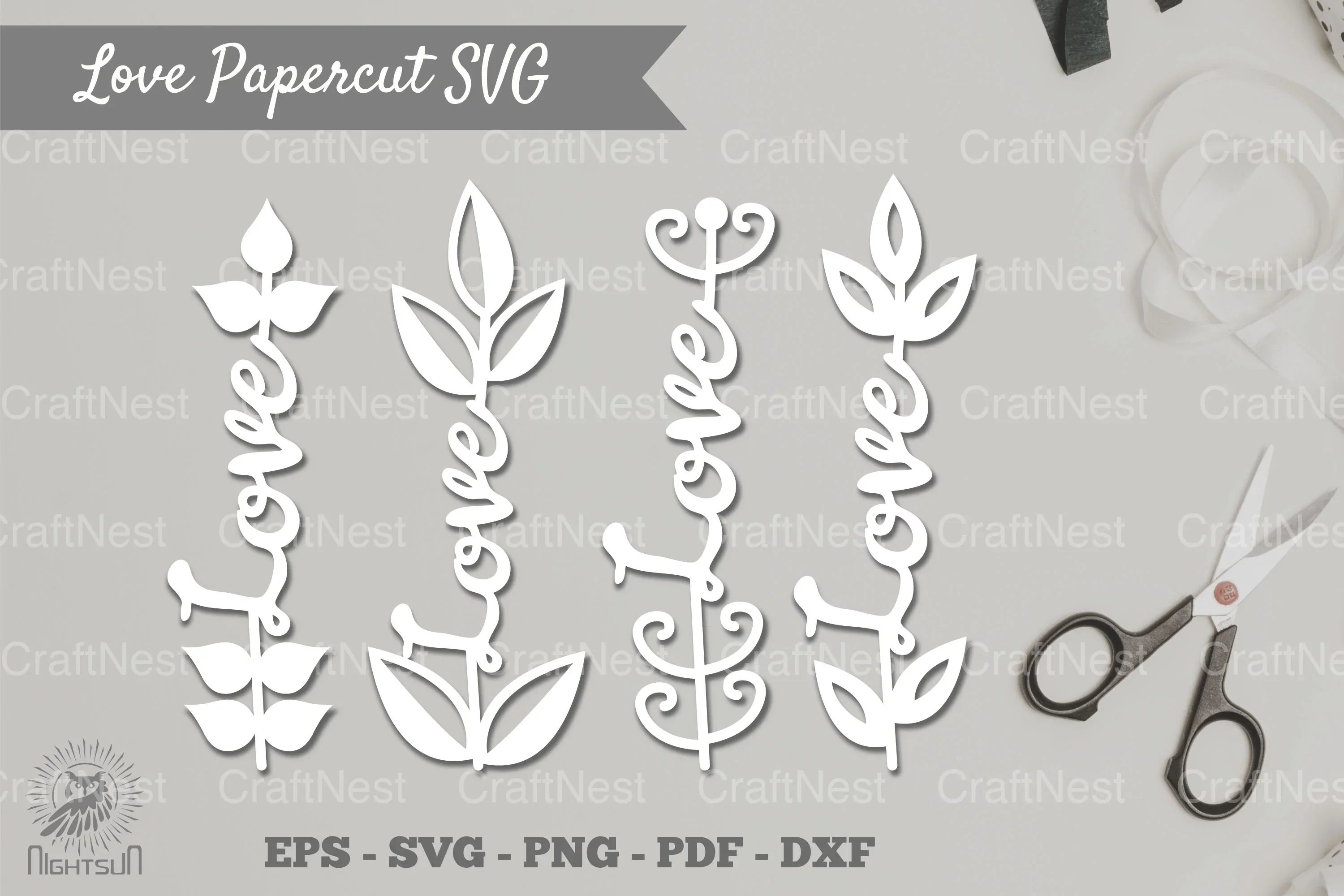Love Plant Papercut SVG Bundle