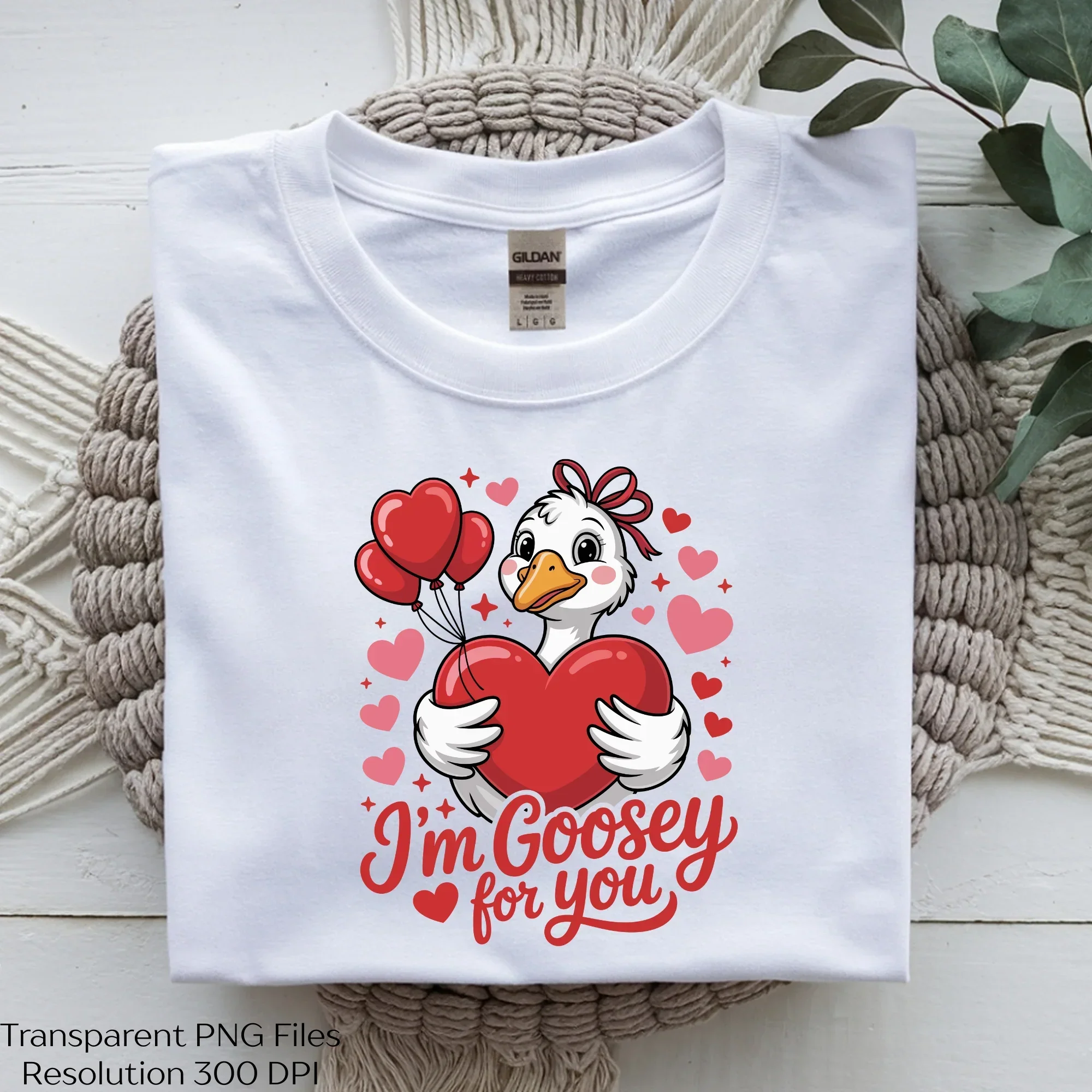 Lovely Cute Goose Duck Valentine Day Clipart Bundle
