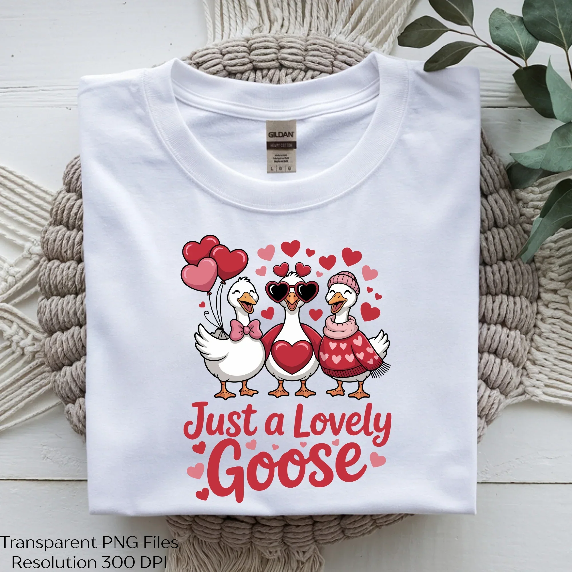 Lovely Cute Goose Valentine Day Clipart Bundle