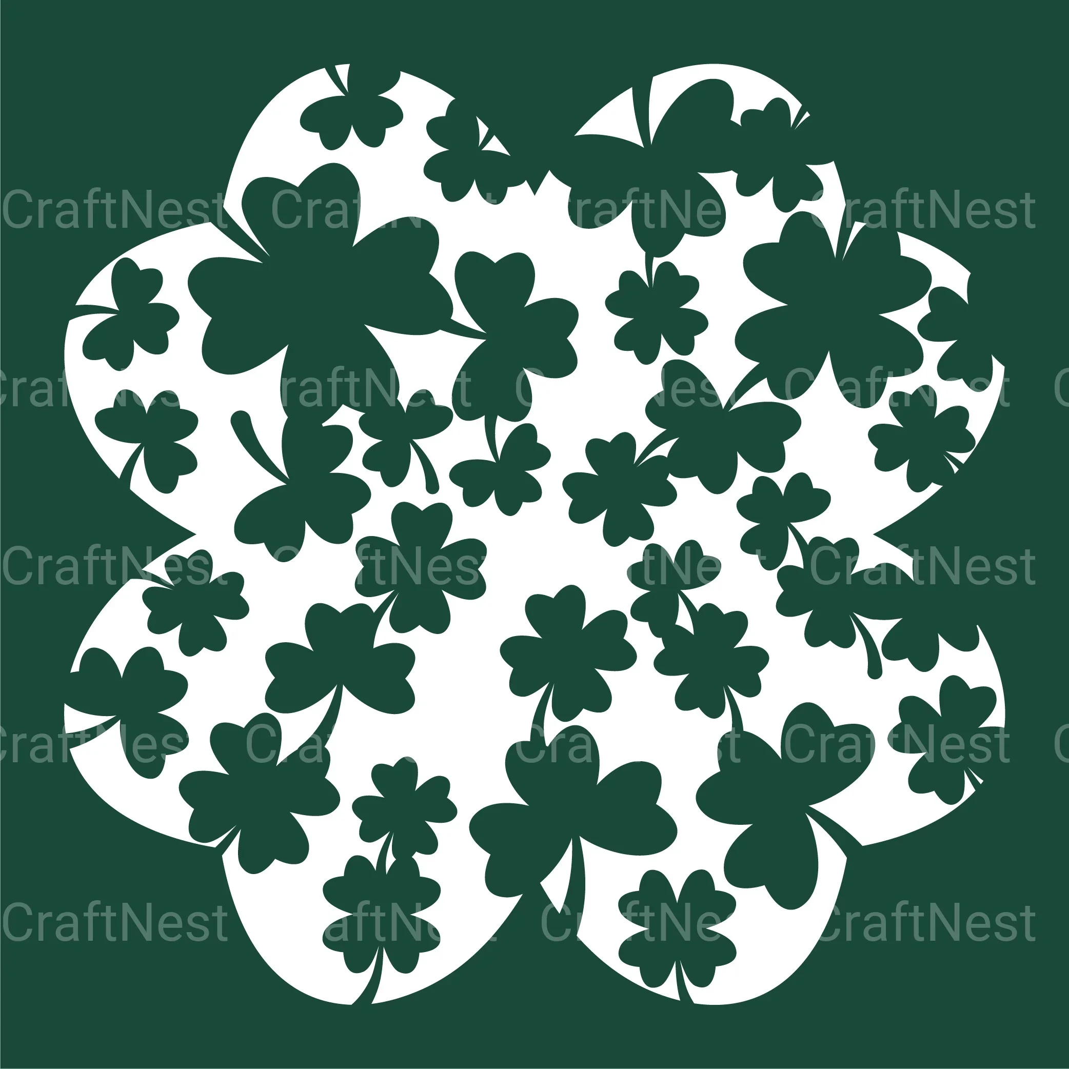Lucky Clover 3D Layered Papercut Clipart Bundle - Image 3