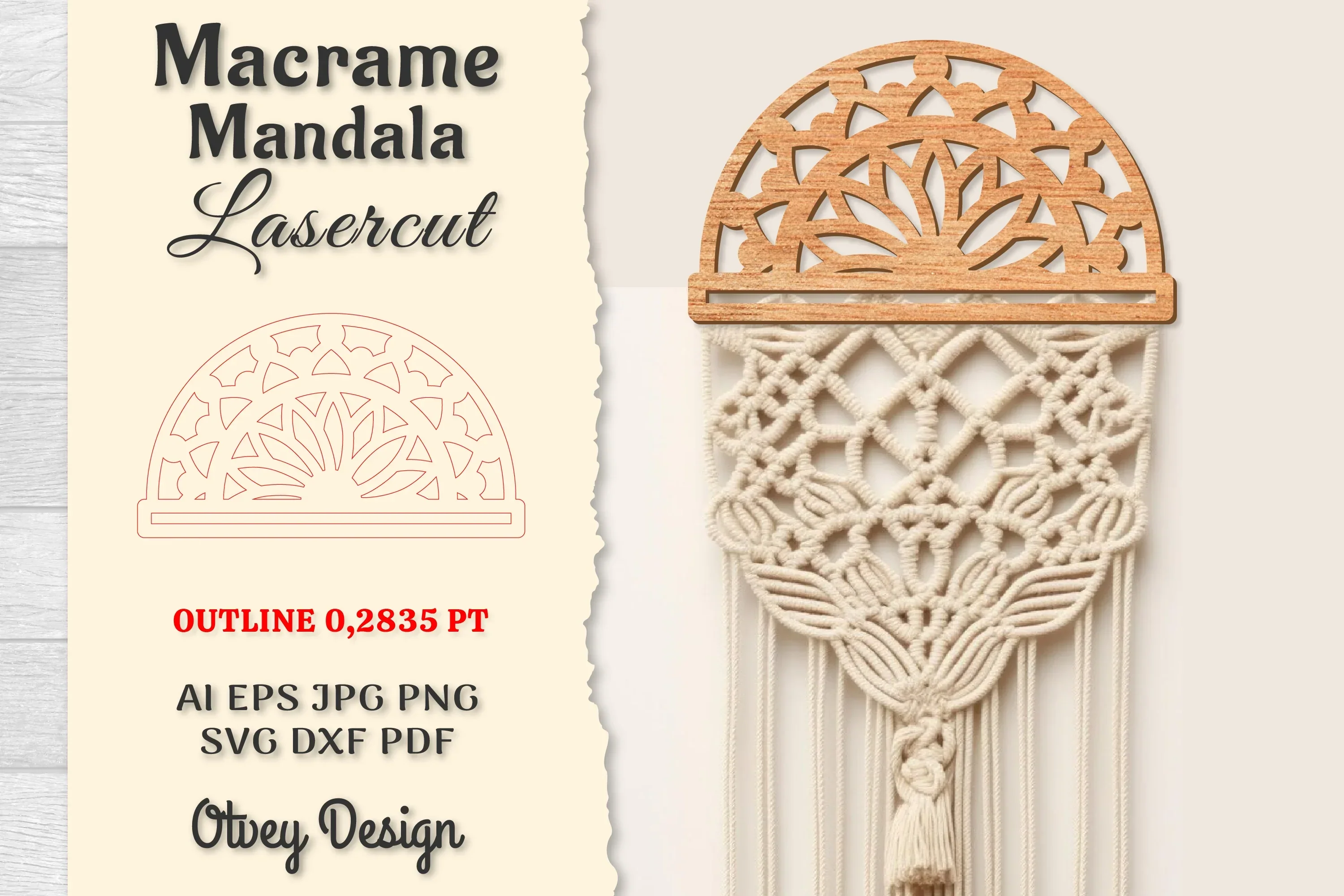 Macrame Frame Mandala Lasercut SVG Bundle