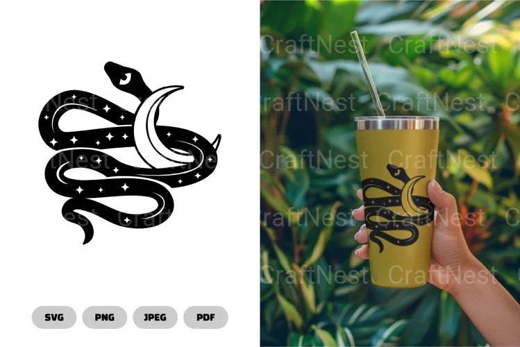 Magical Celestial Snake SVG Bundle