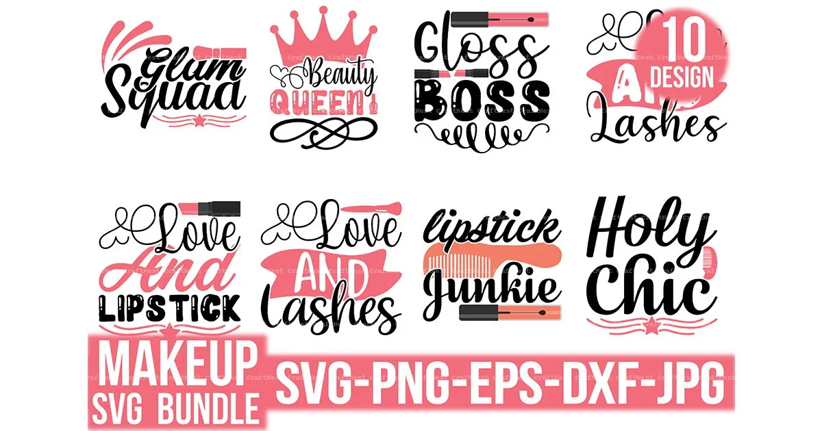 Makeup SVG Bundle for Creative Designs - Image 2