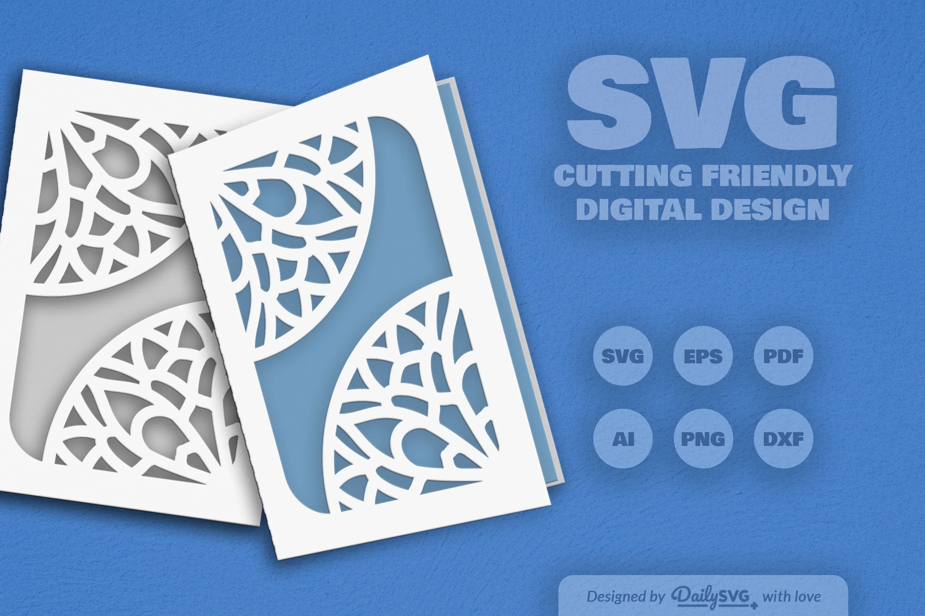 Mandala Corner Greeting Card Papercut Clipart SVG Bundle - Image 3