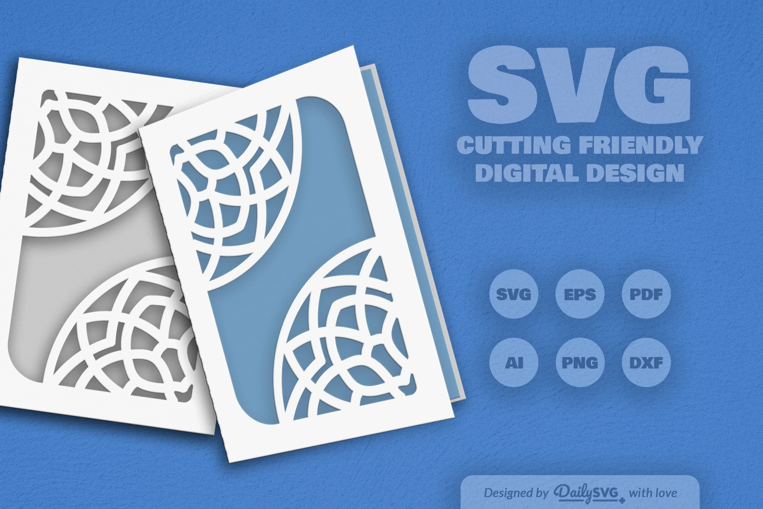 Mandala Corner Greeting Card Papercut Clipart SVG Bundle - Image 6