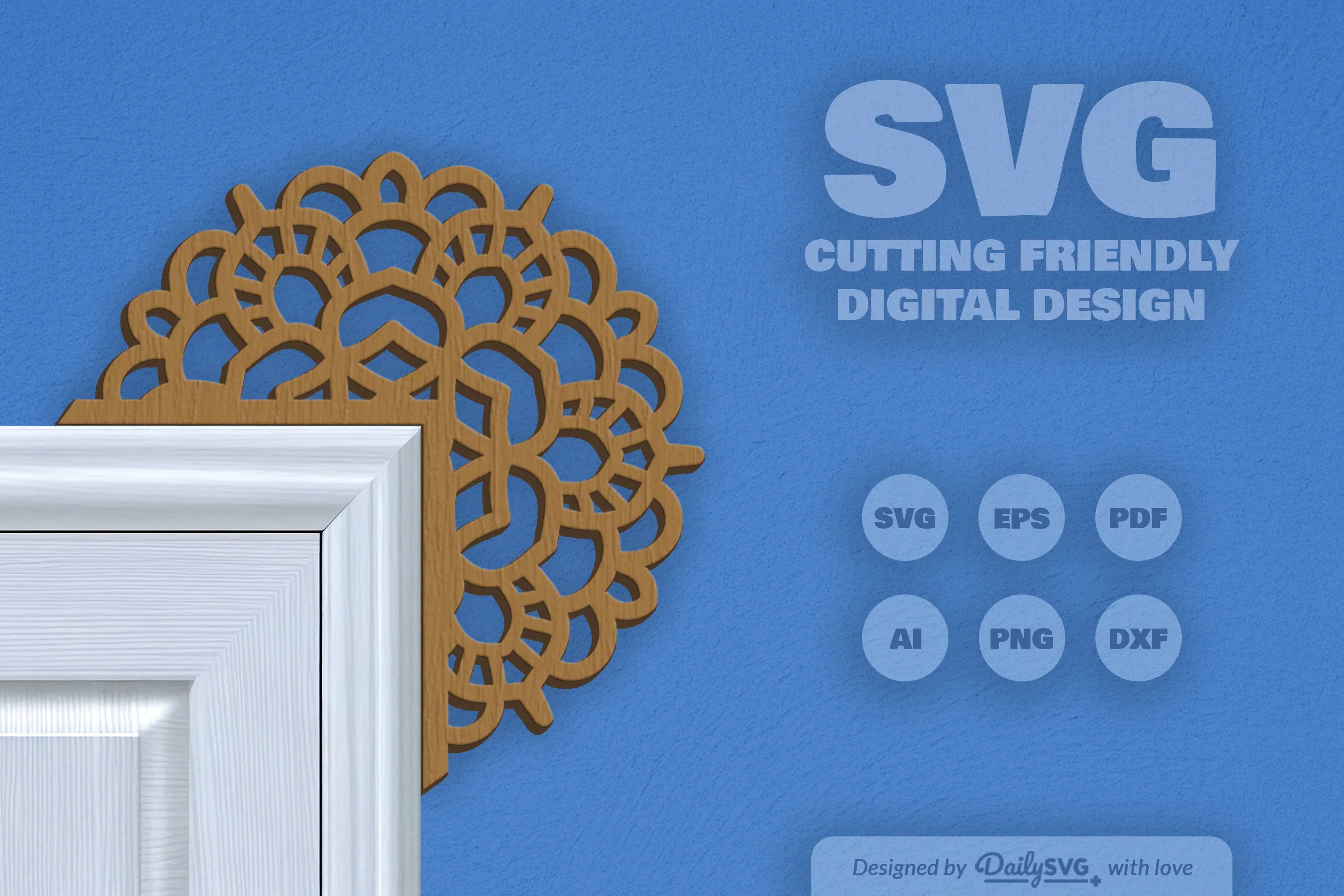 Mandala Door Corner Laser Cut Clipart - Daily SVG Bundles - Image 11