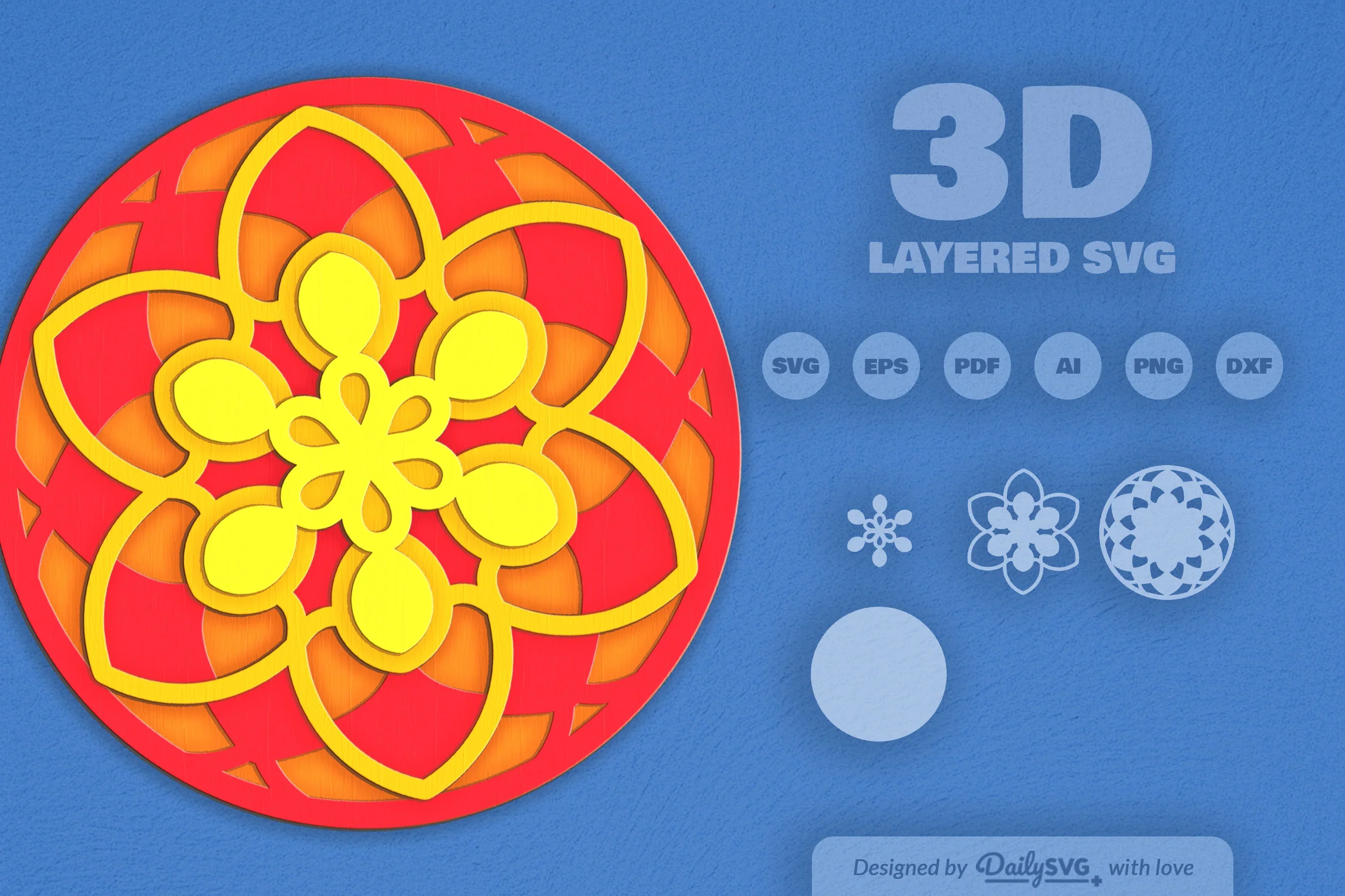Mandala Energy Laser Cut SVG Bundle - Image 2