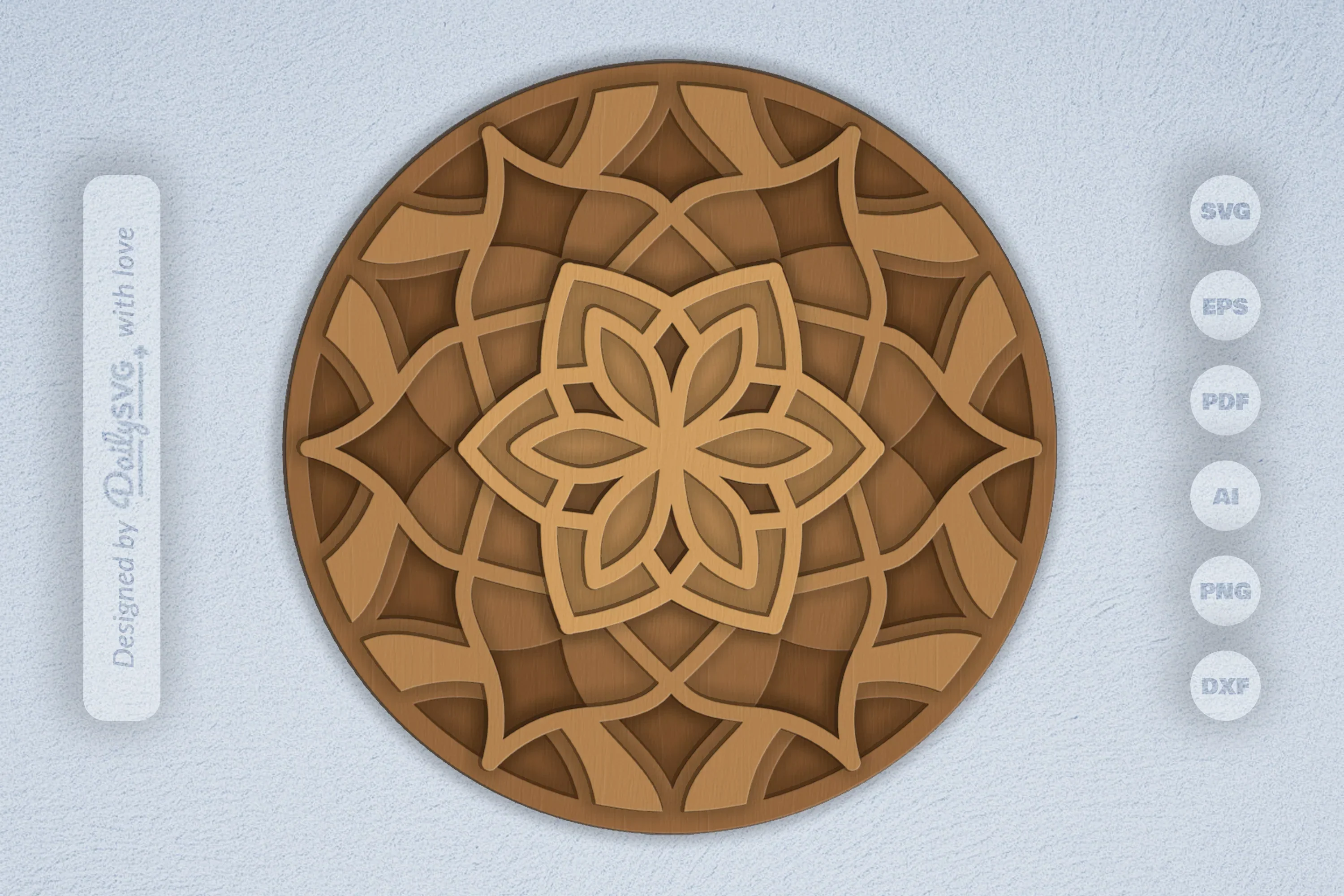Mandala Flower Laser Cut SVG Bundle