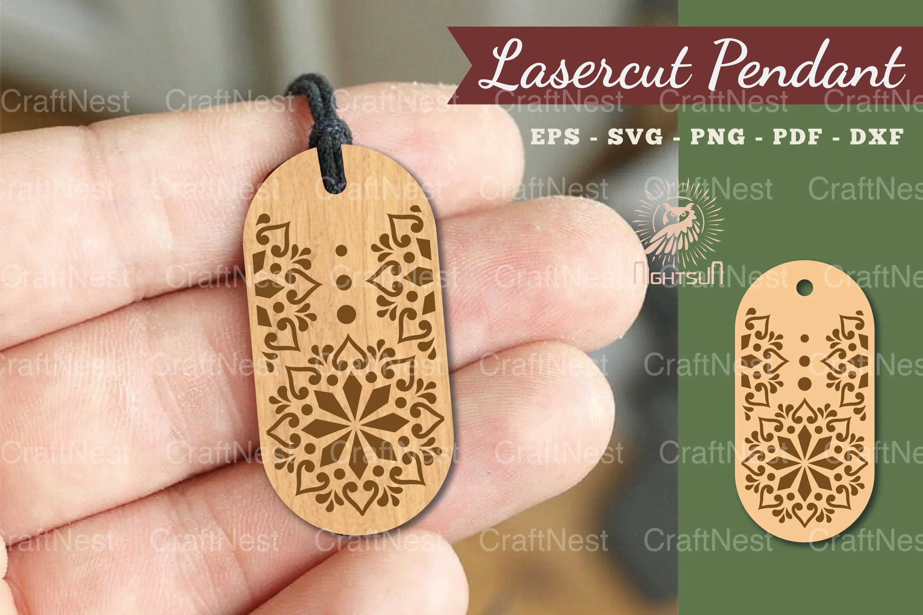Mandala Lasercut Pendant Design Bundle